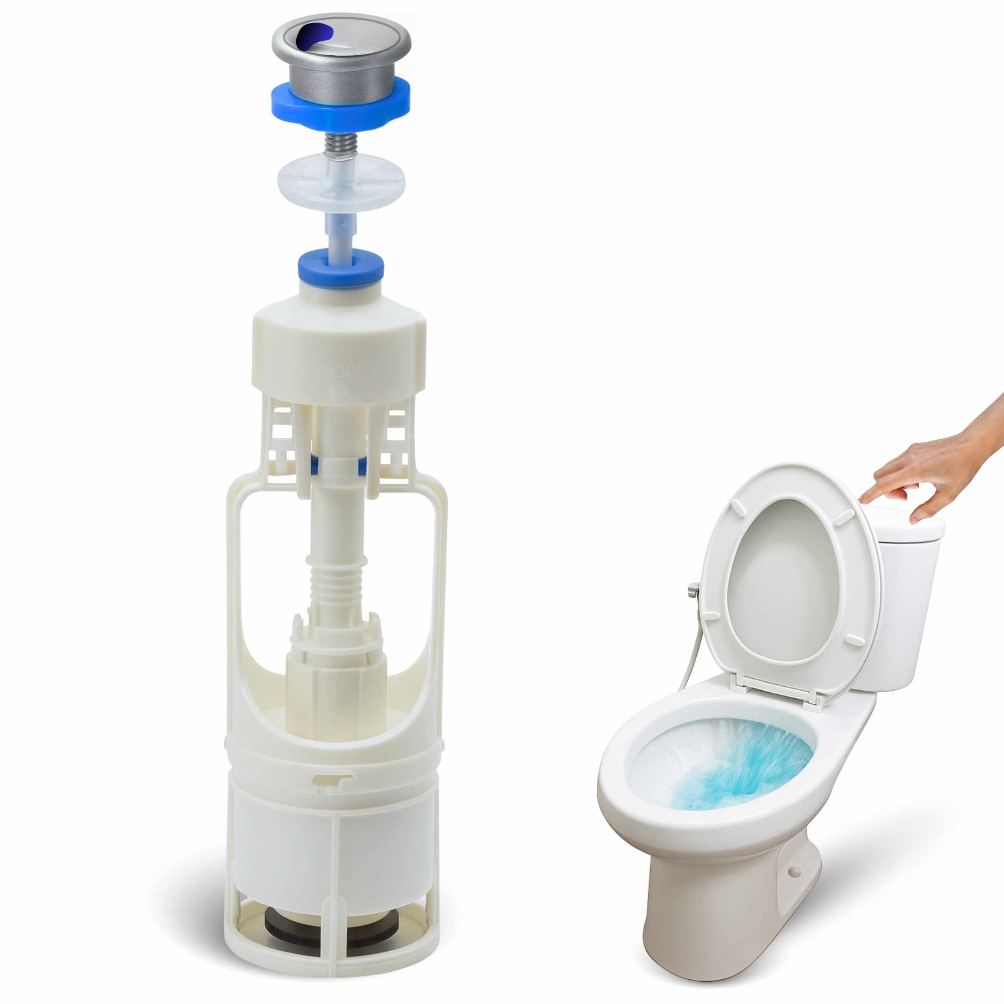 Descargador de WC con doble pulsador universal