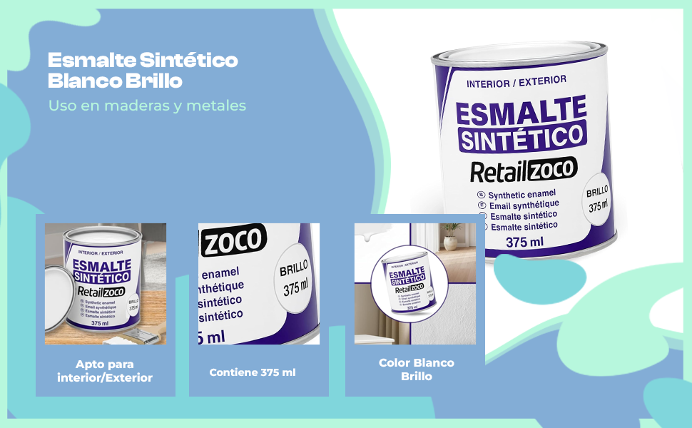 Banner - Esmalte sintetico Blanco Brillo 375 ml