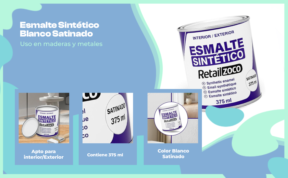 Banner - Esmalte sintetico Blanco Satinado 375 ml