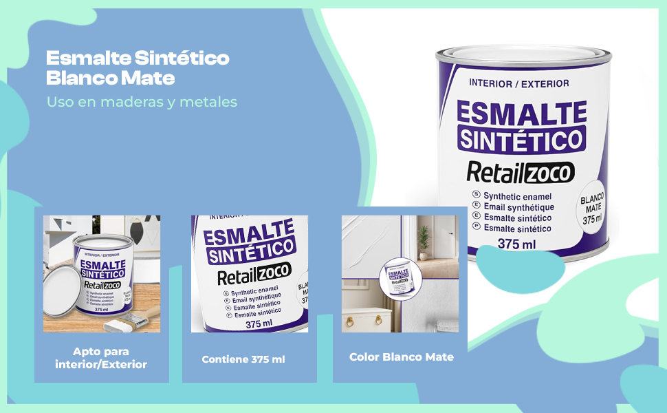 Banner - Esmalte sintético Blanco Mate 375 ml