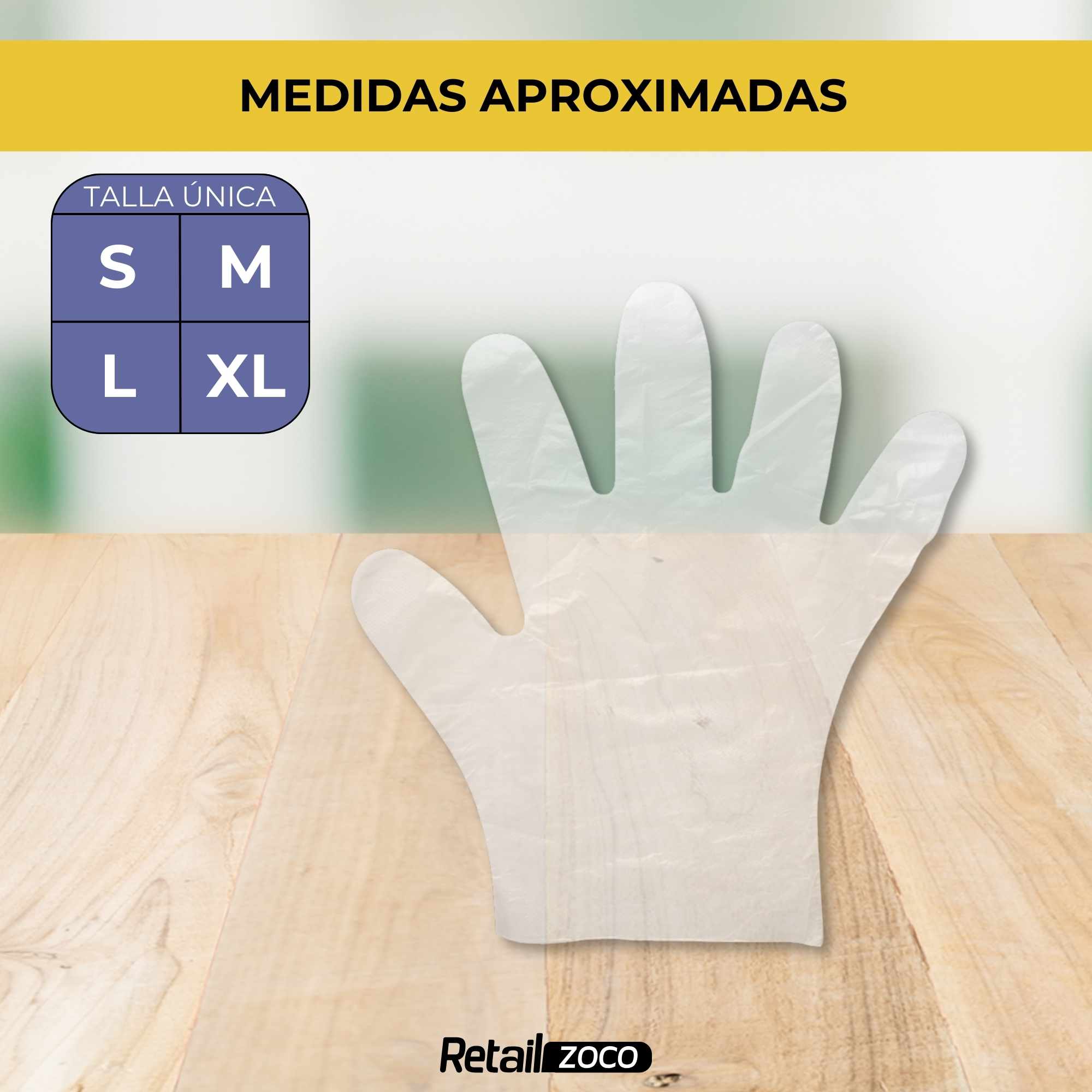Guantes Desechables de Plástico Transparente 100 unidades - imagen 4