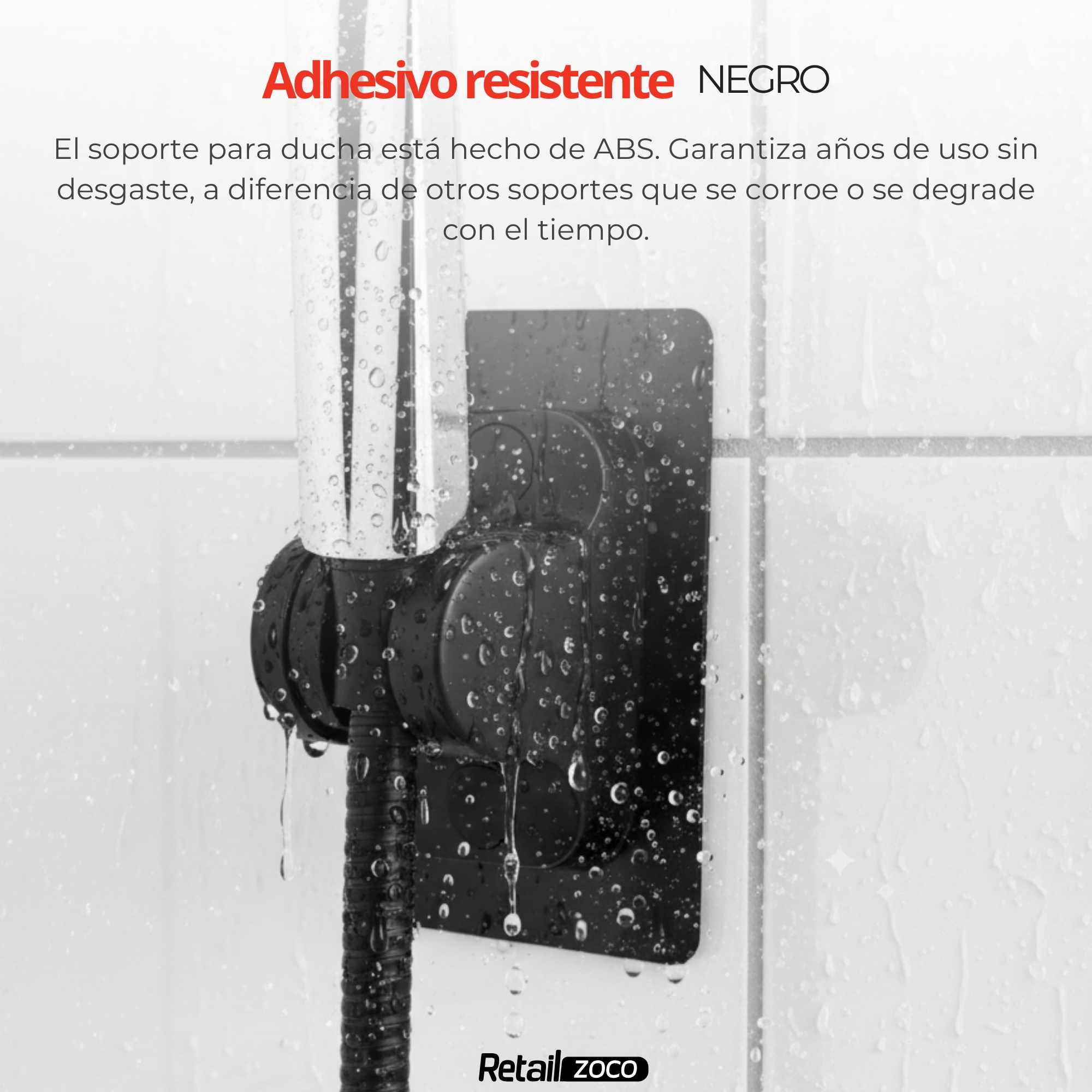 Soporte de Ducha Adhesivo negro - imagen 6