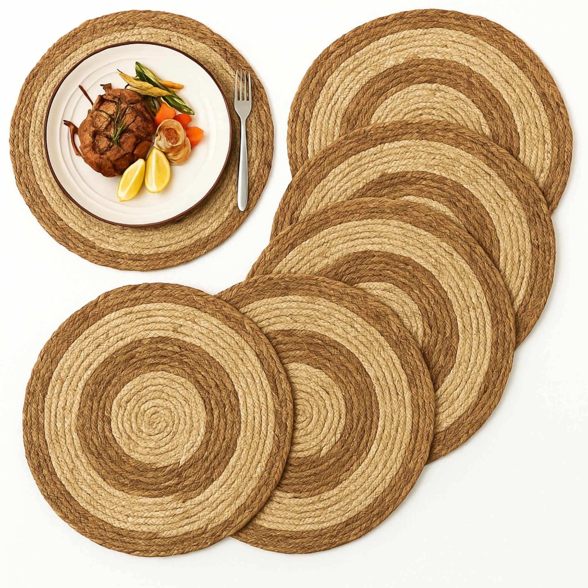 Salvamantel Individuales de Mimbre Circulo 35 cm