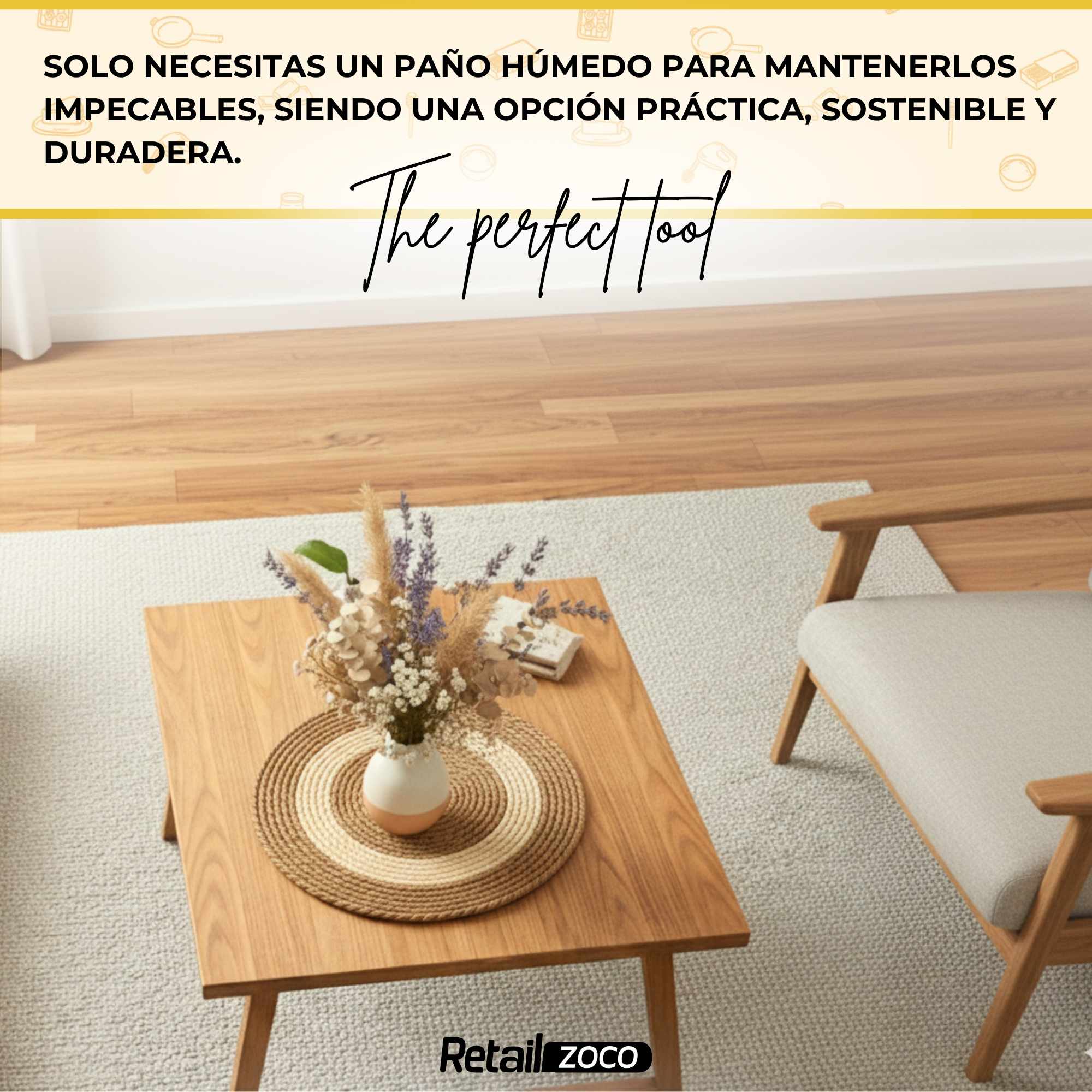 Salvamantel Individuales de Mimbre Circulo 45 cm - imagen 6