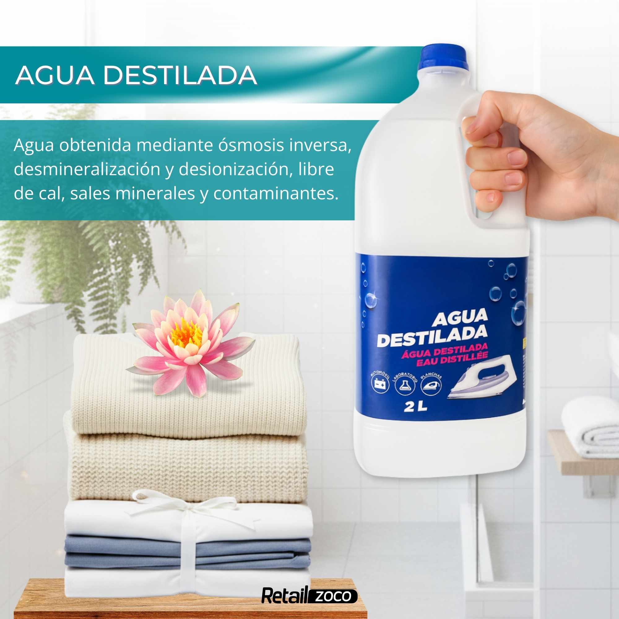 Agua Destilada 2 Litros - imagen 2