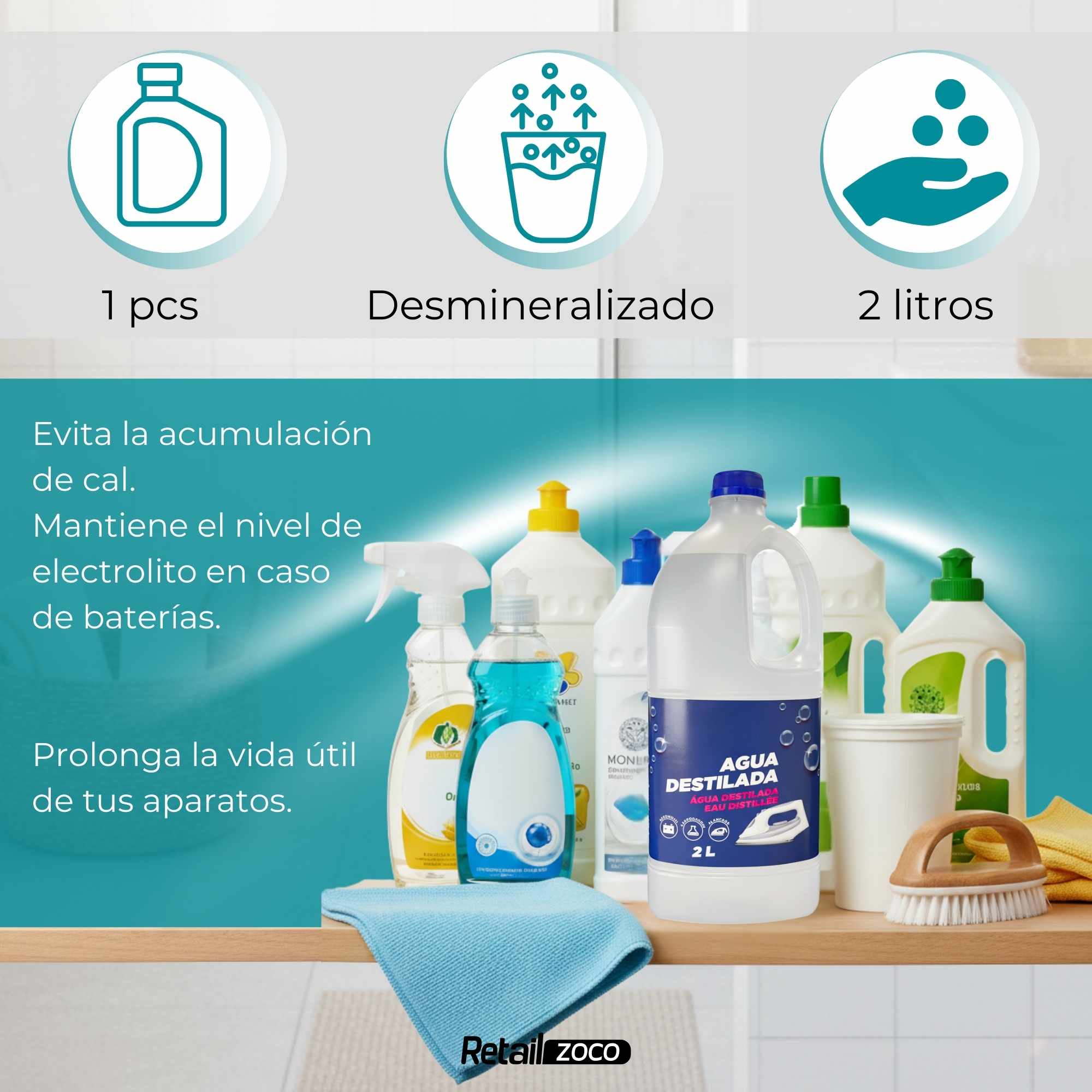 Agua Destilada 2 Litros - imagen 5