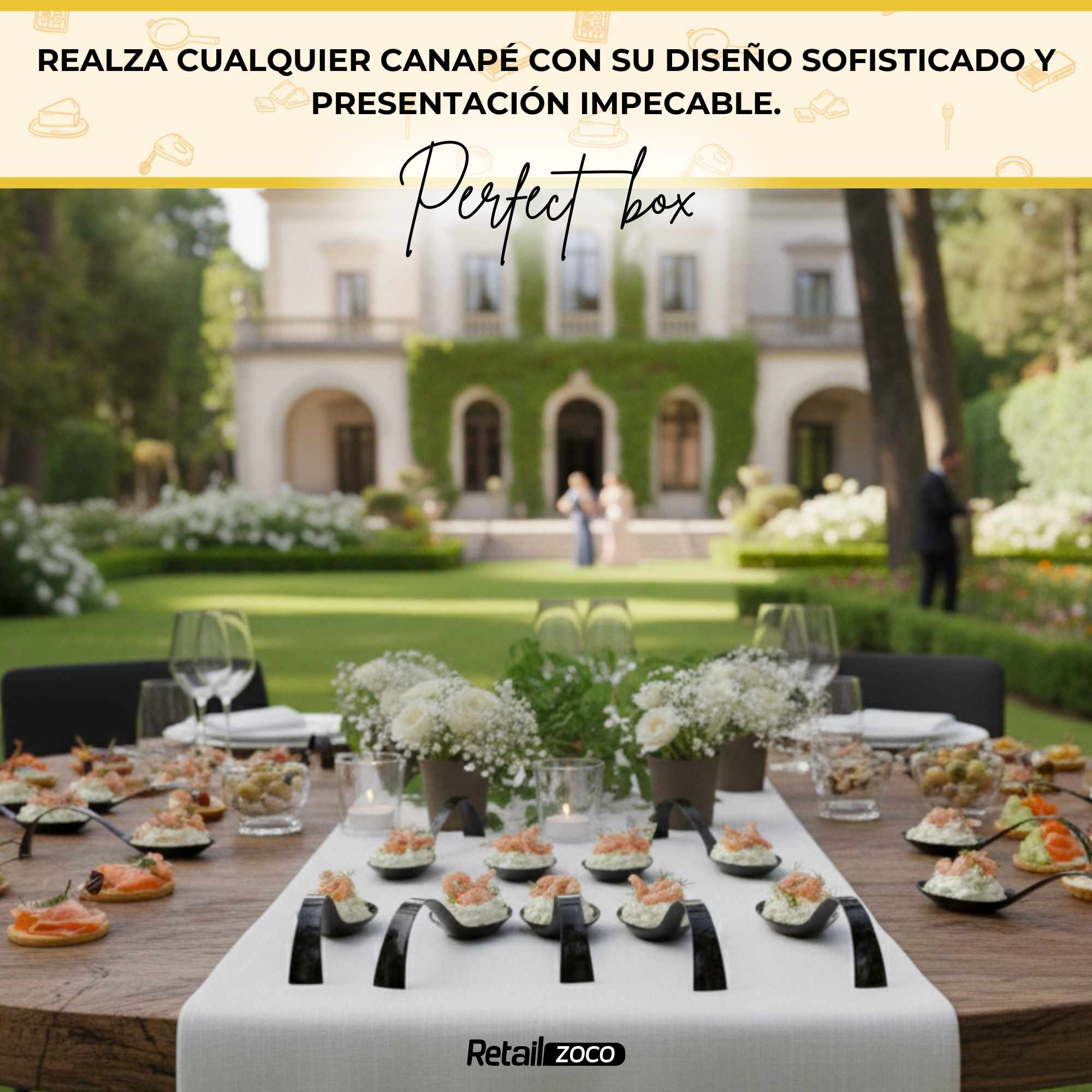 Cucharas Degustación plástico reutilizable negro 50 unidades - imagen 6