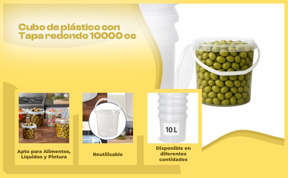 Banner - Cubo de plástico 10000cc redondo
