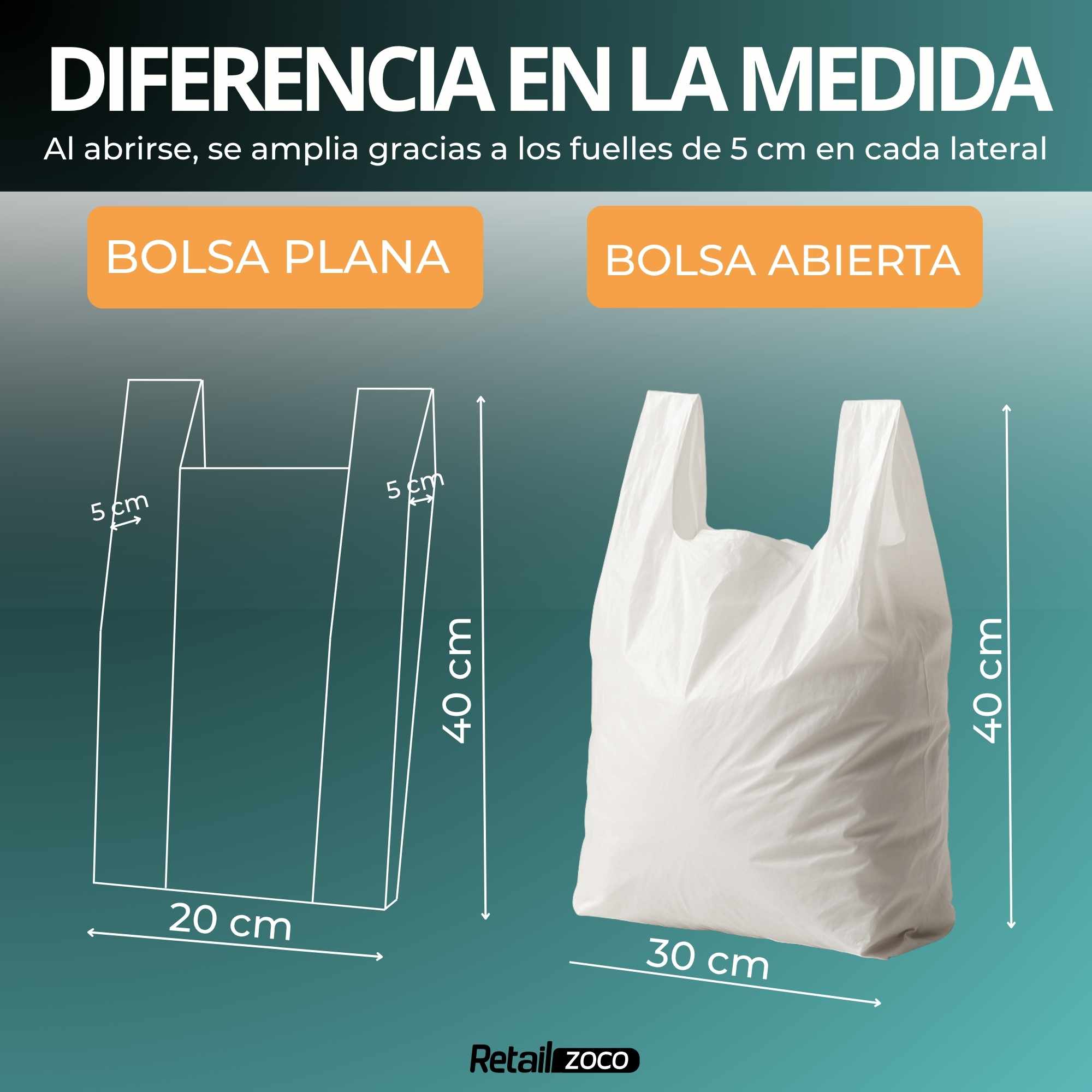 Bolsas de Plastico 30x40 cm blancas pack 200 unidades - imagen 4