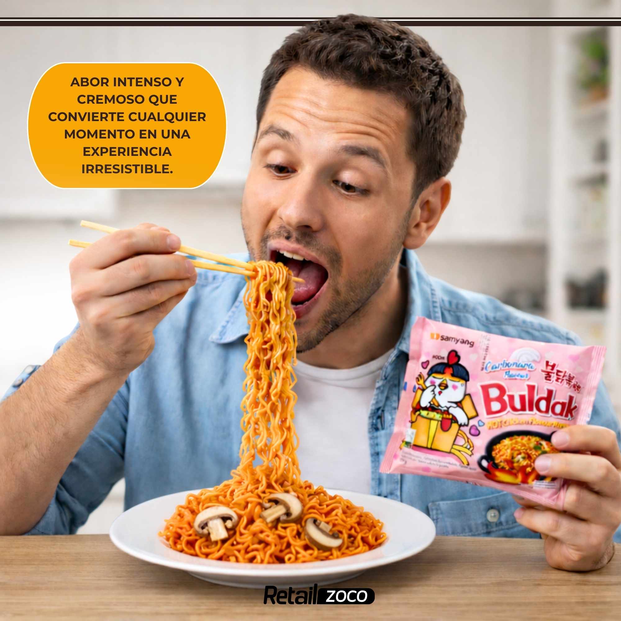 Hot Chicken Ramen Buldak Carbonara 130g - imagen 5