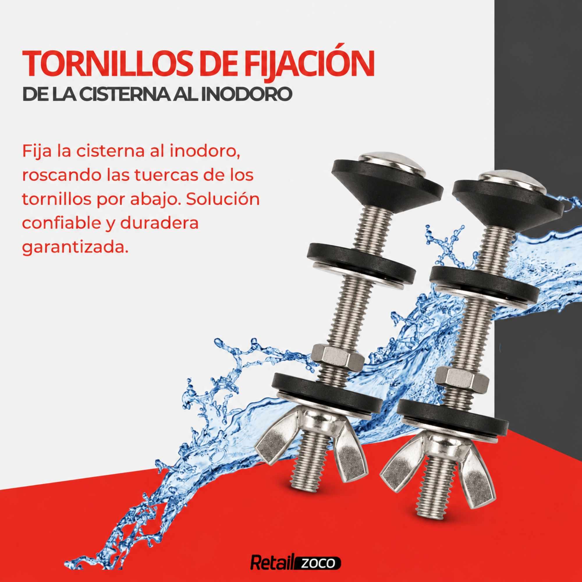 Tornillos para cisterna baja e inodoro - imagen 2