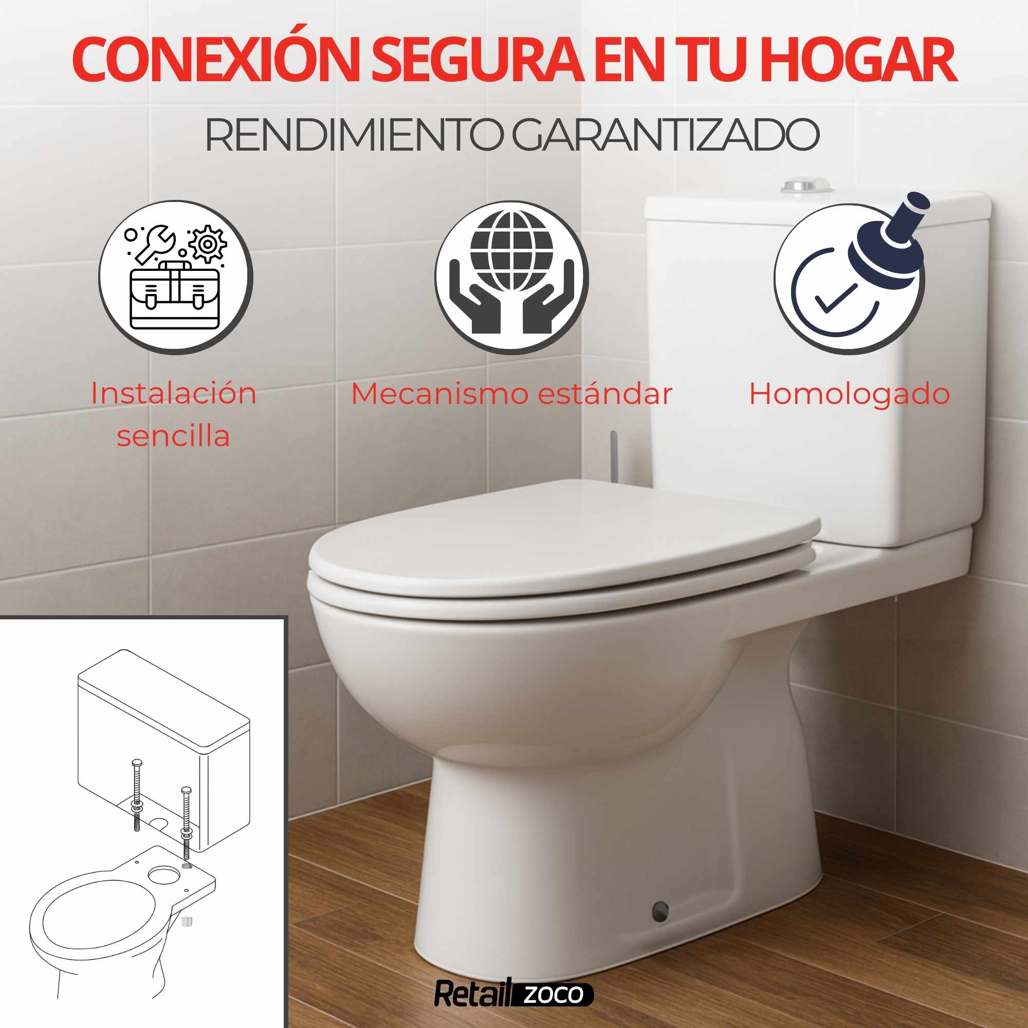 Tornillos para cisterna baja e inodoro - imagen 3