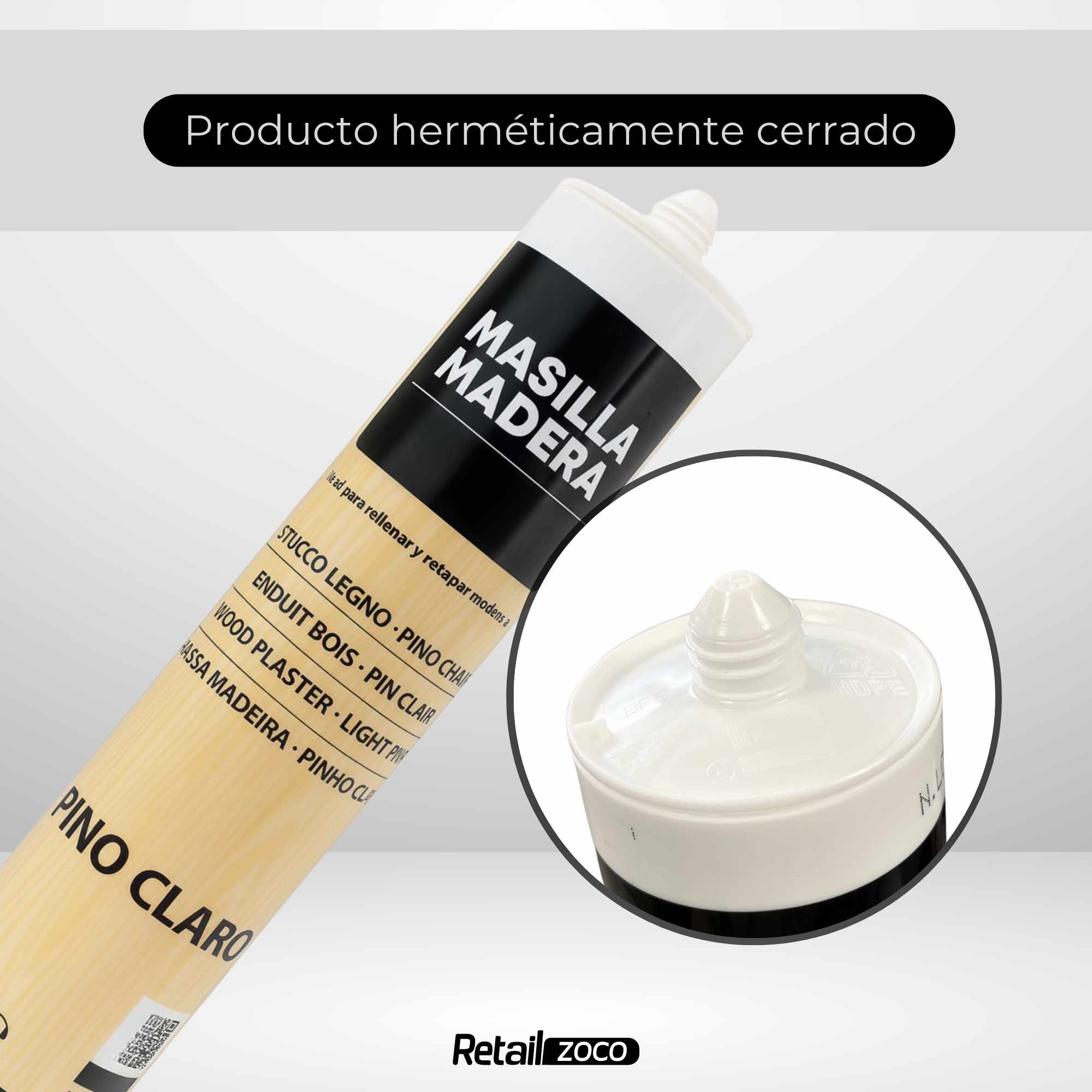 Masilla madera pino claro para pistola 400 gramos - imagen 6