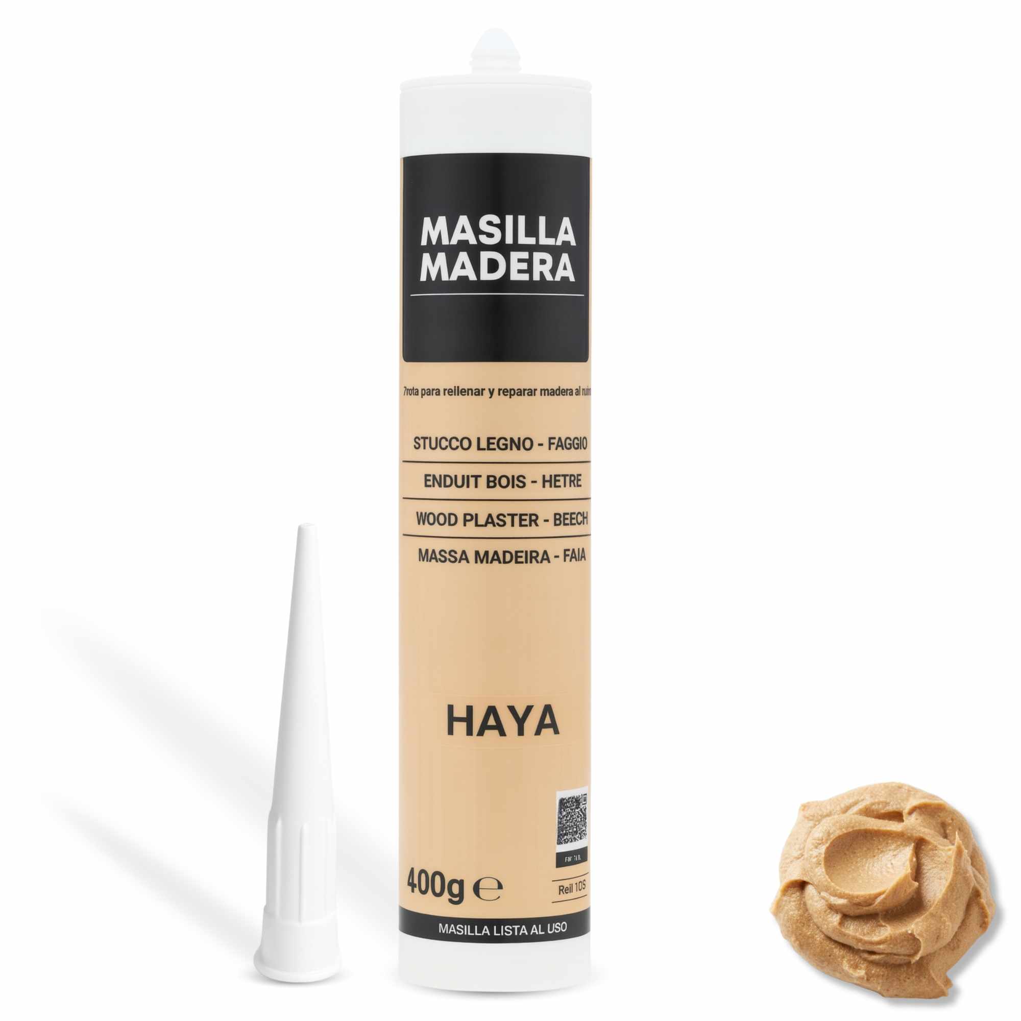 Masilla madera haya para pistola 400 gramos - imagen 1