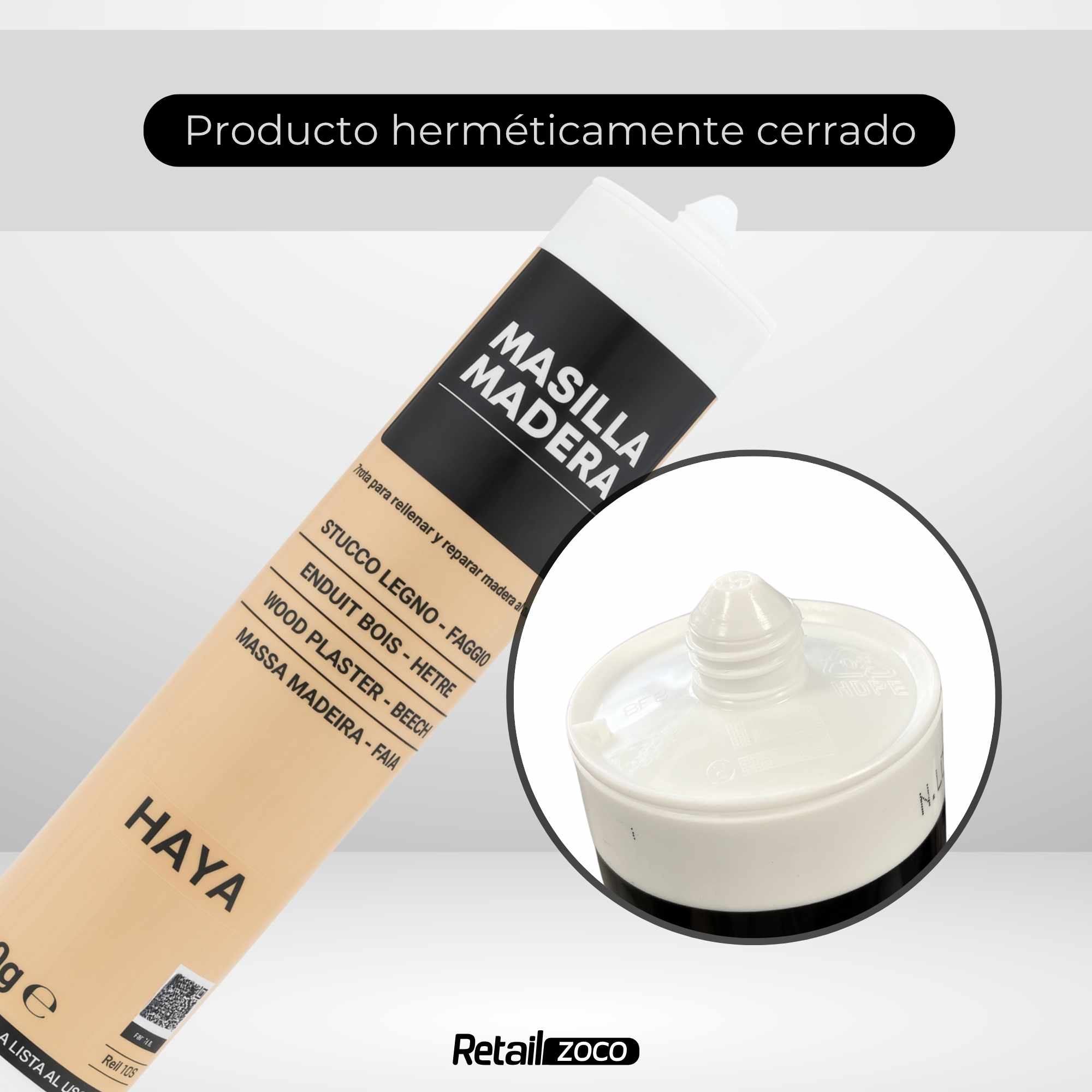 Masilla madera haya para pistola 400 gramos - imagen 6