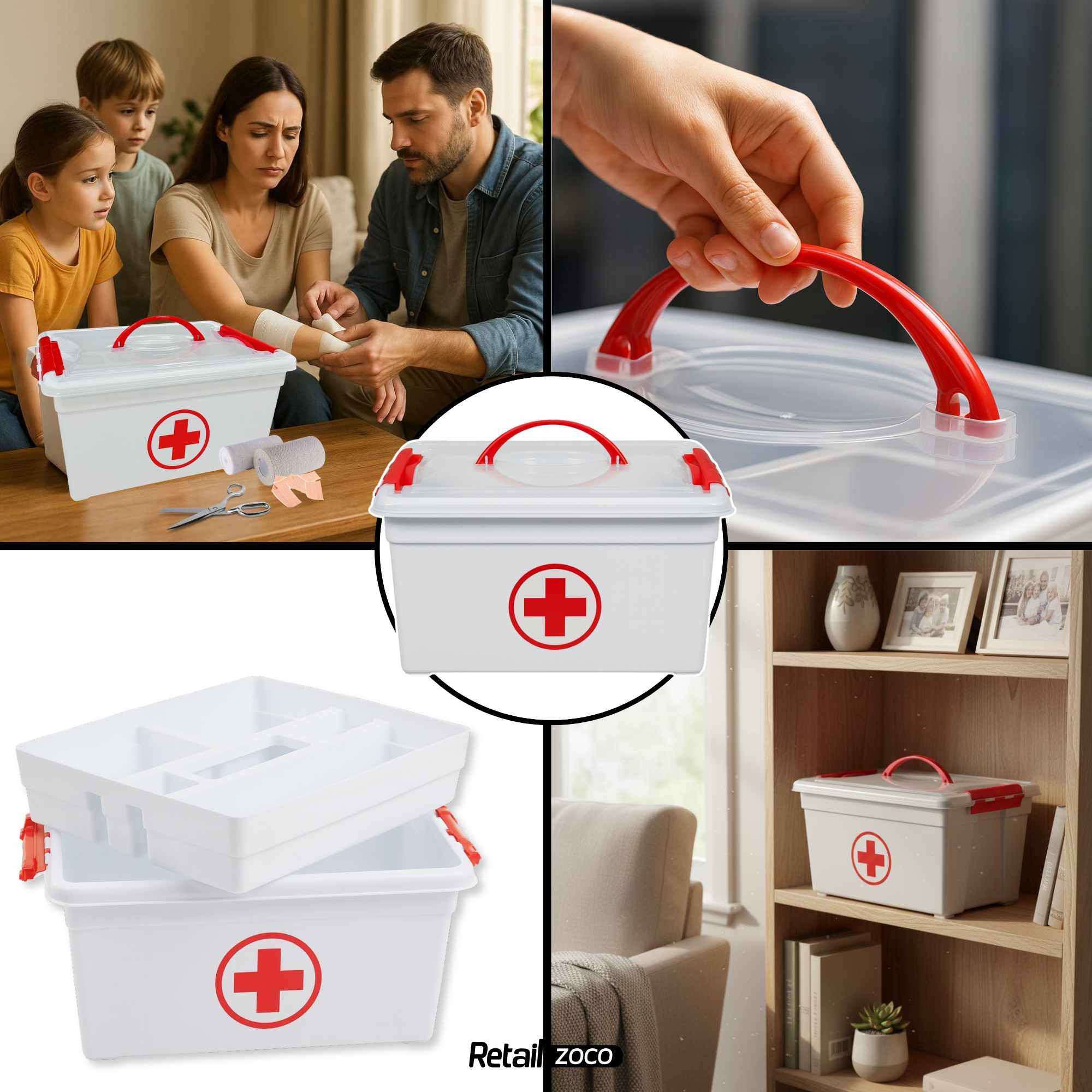 Caja botiquin Primeros Auxilios con Tapa y asa 12 Litros - imagen 4