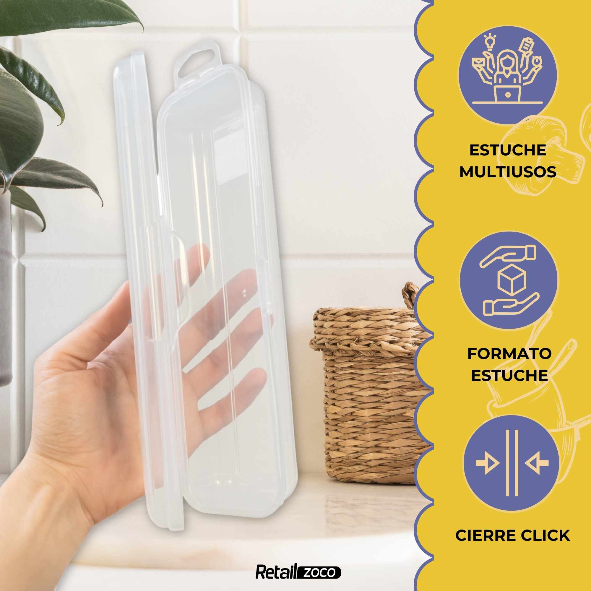 Estuche plastico guarda cepillo y pasta de dientes Transparente - imagen 3
