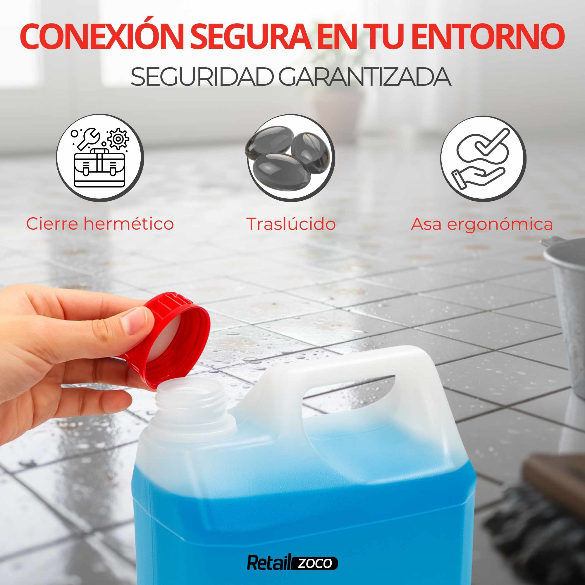 Garrafa bidón de plástico 5 Litros - imagen 3