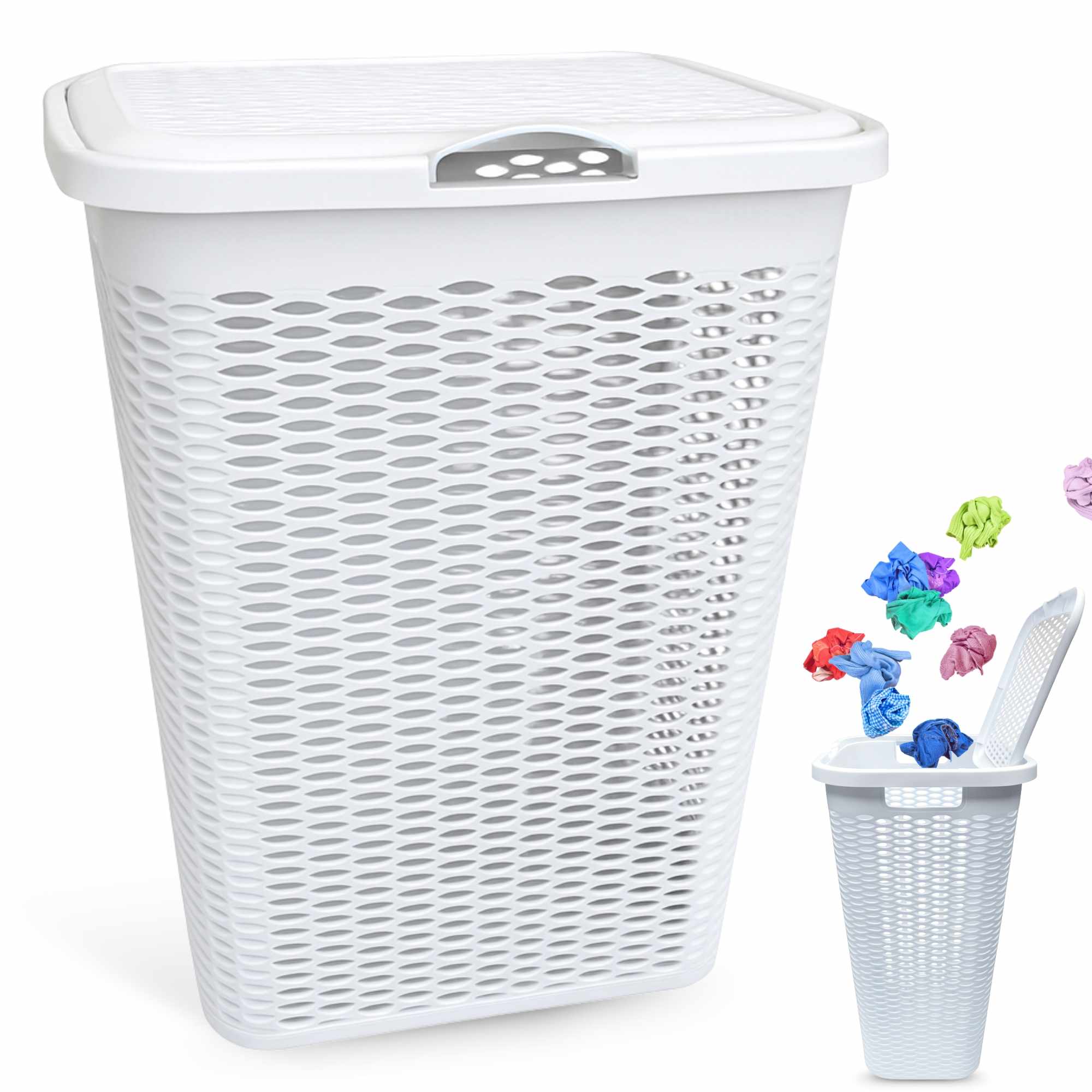 Baúl para la colada 51 Litros Blanco