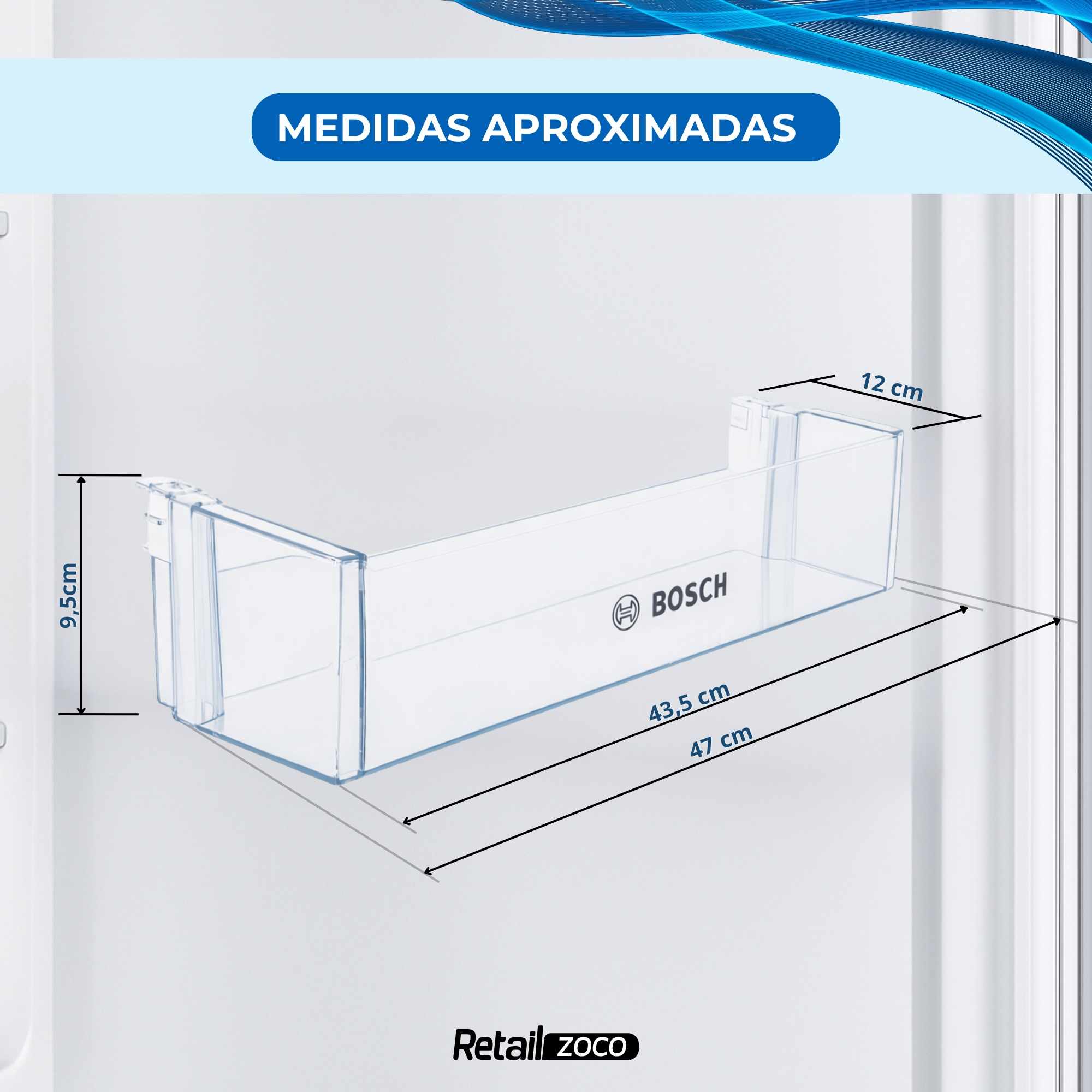Estante Botellero Frigorífico compatible con Bosch código original 00744473 - imagen 3