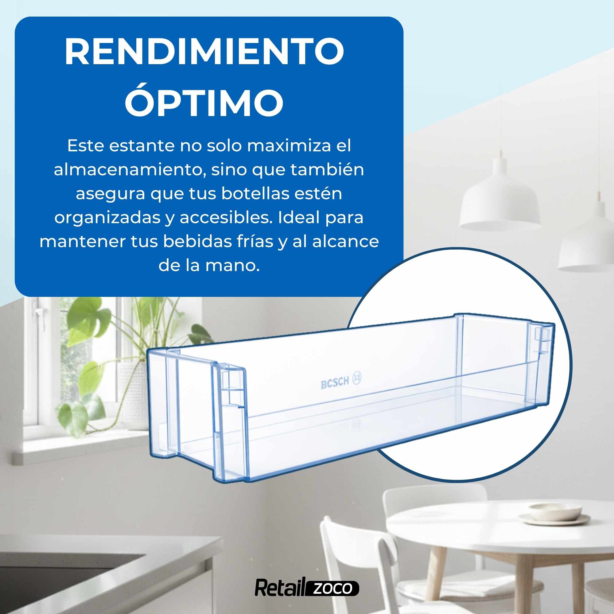Estante Botellero Frigorífico compatible con Bosch código original 00744473 - imagen 5