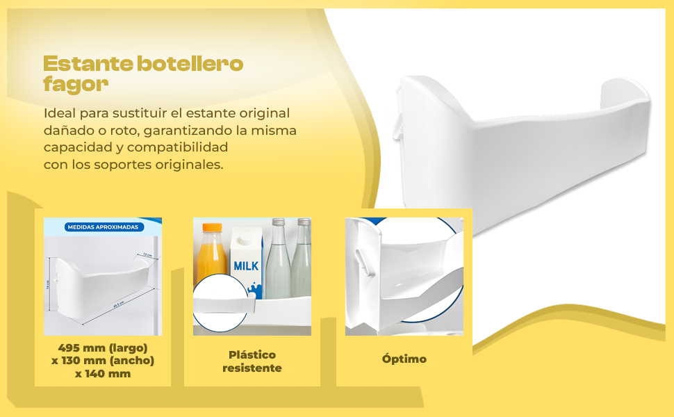 Banner - Estante Botellero Frigorífico compatible con Fagor código original AS0016135
