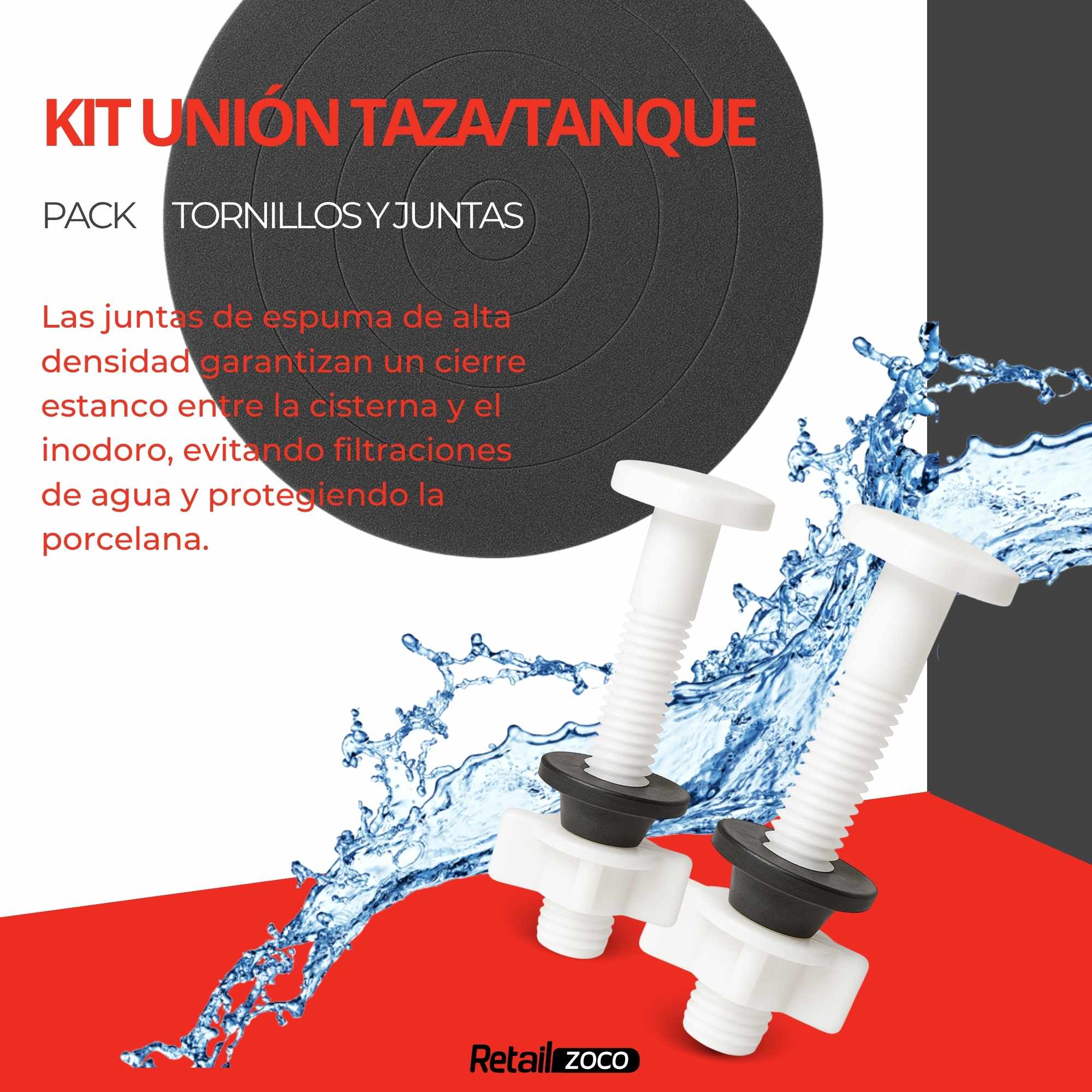 Kit fijación Juntas para cisterna con tornillos - imagen 2