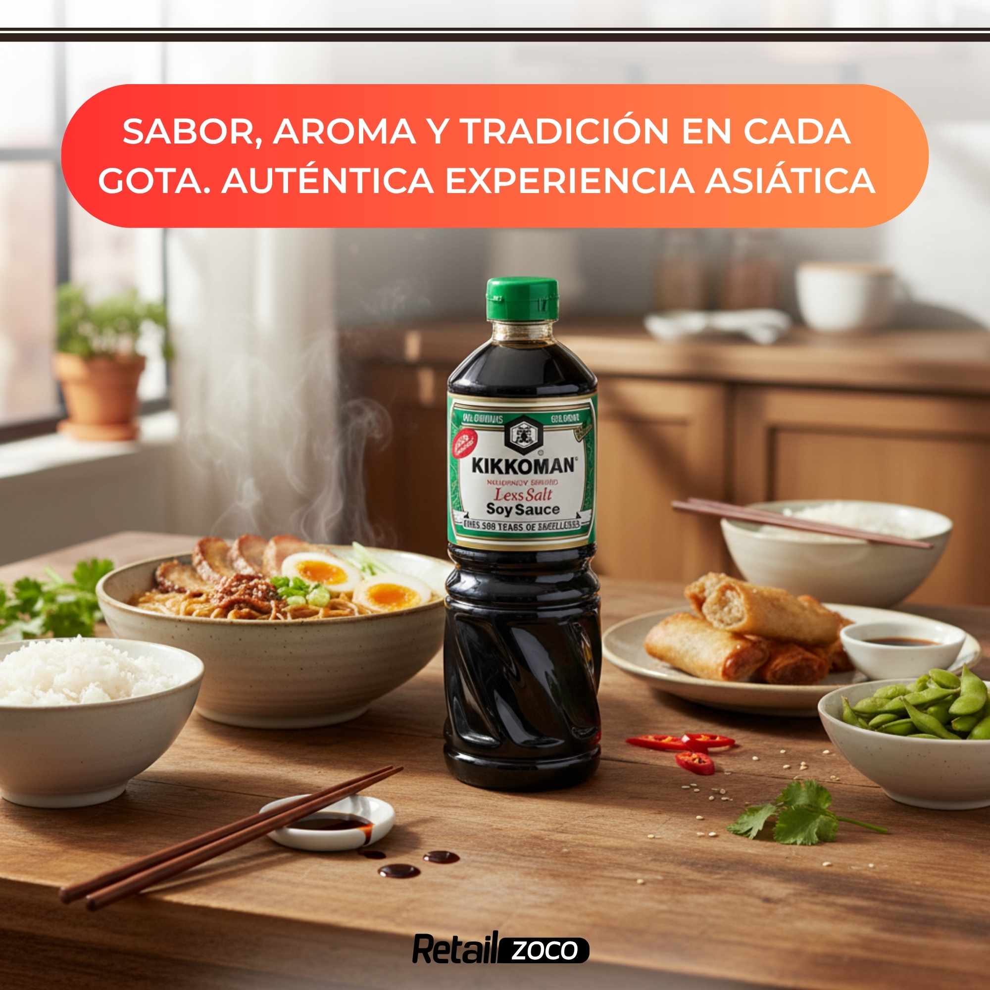 Salsa de Soja baja en sal Kikkoman 975 ml - imagen 5