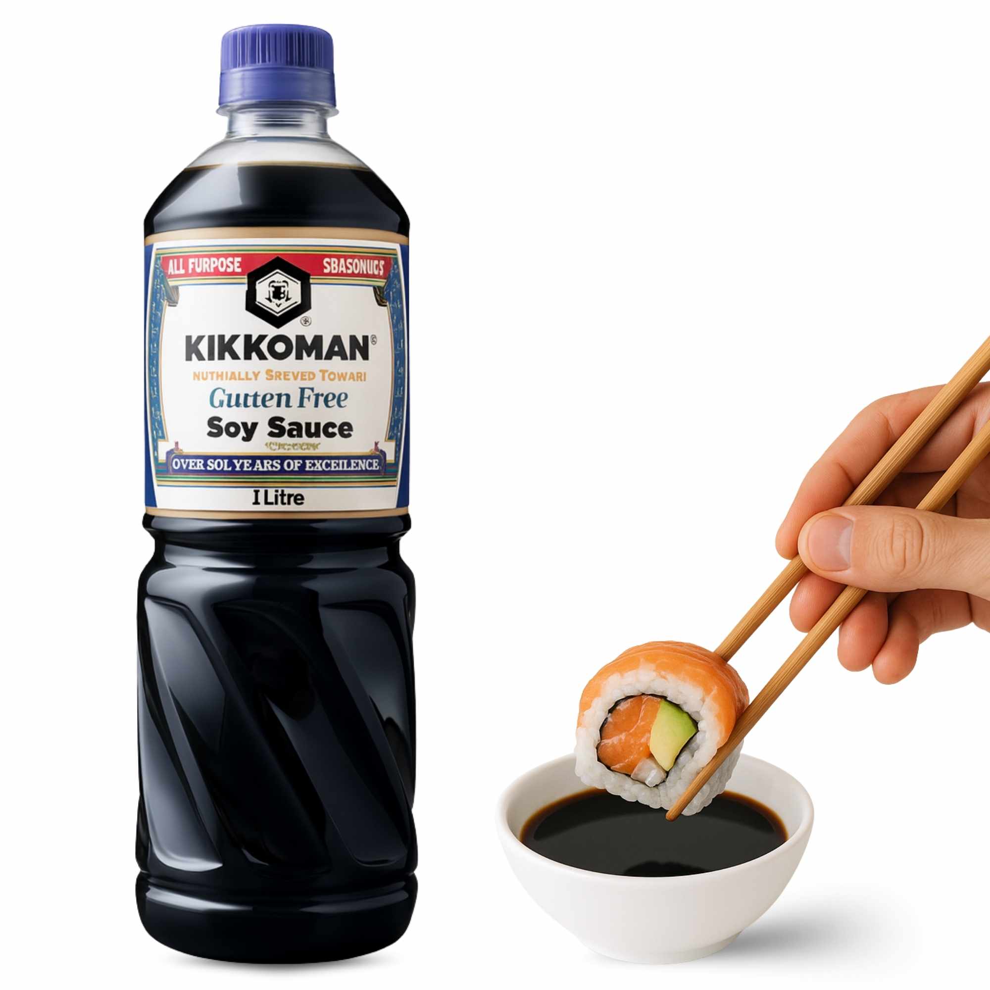 Salsa de Soja sin gluten Kikkoman 1000 ml