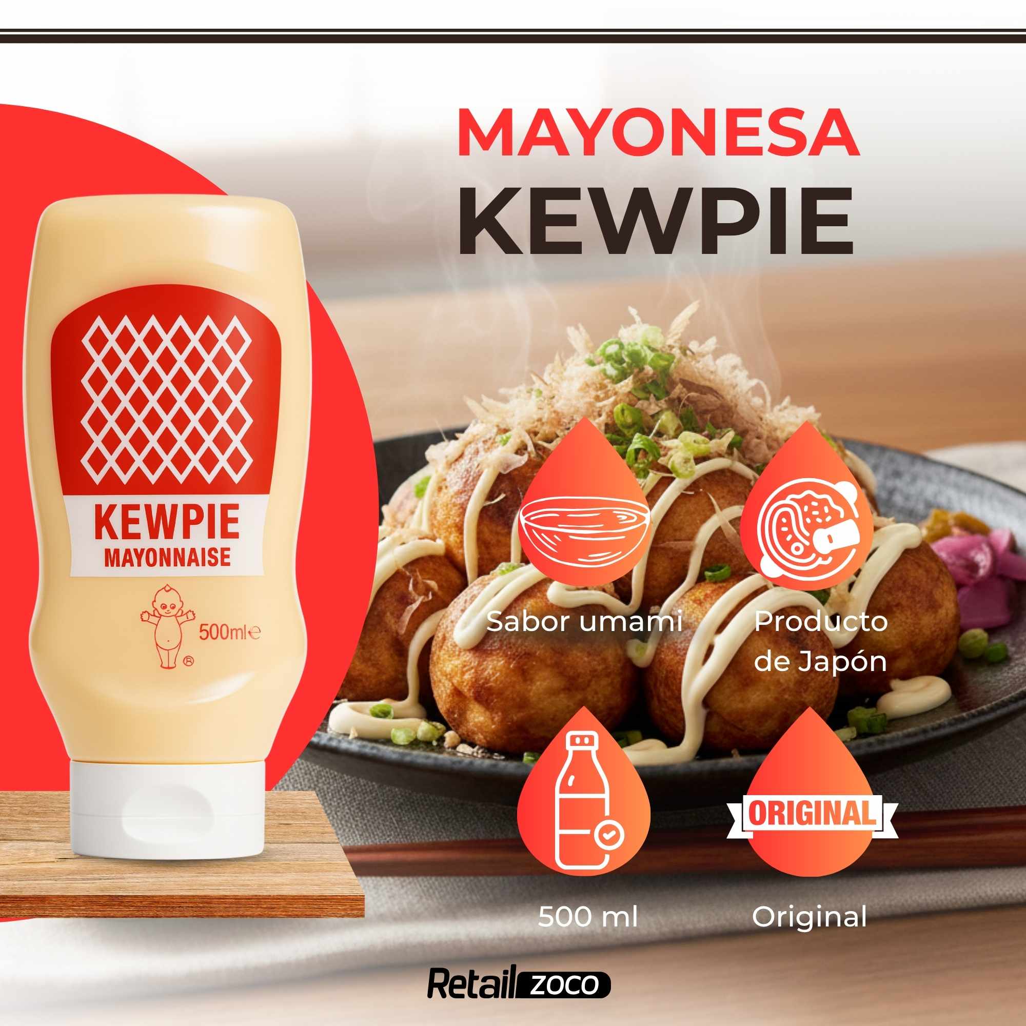 Mayonesa Japonesa KEWPIE 500ml sin gluten. - imagen 2