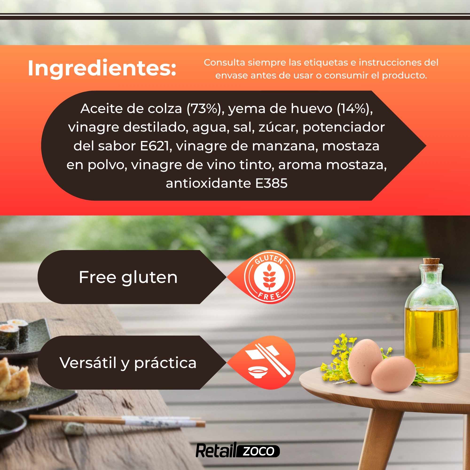 Mayonesa Japonesa KEWPIE 500ml sin gluten. - imagen 3