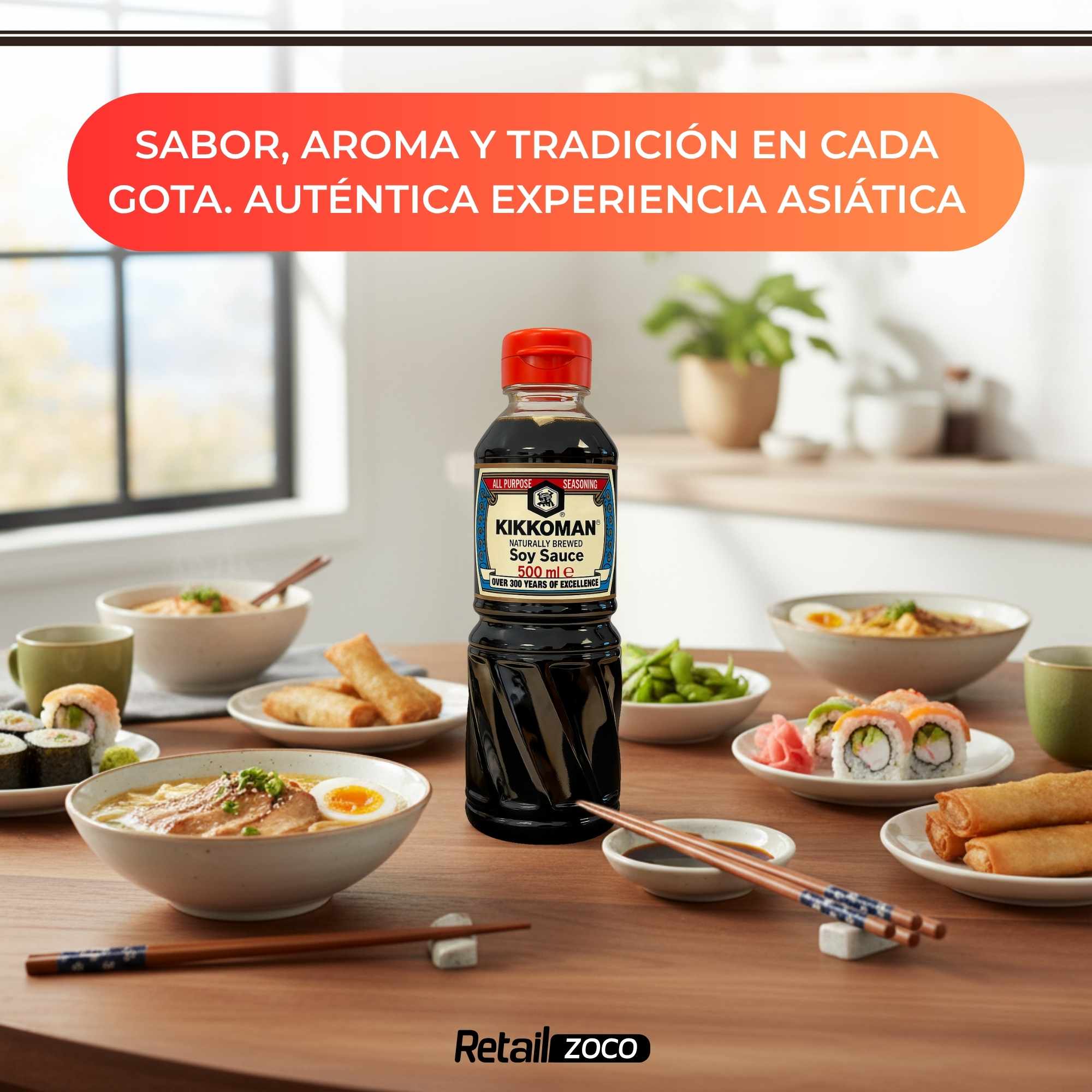 Salsa de Soja clásica Kikkoman 500 ml - imagen 5