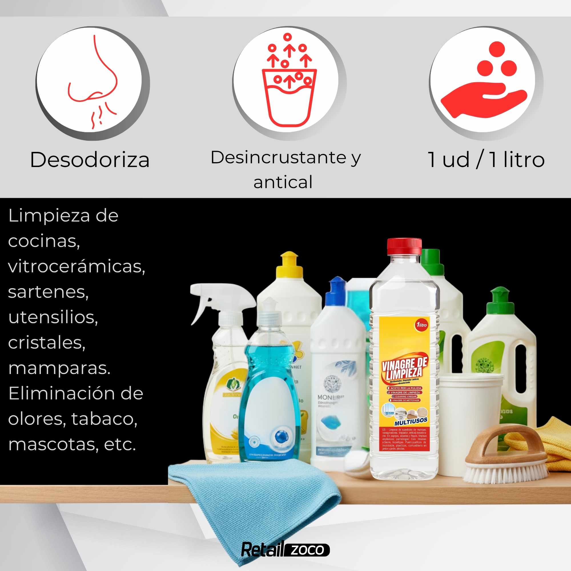 Vinagre de limpieza 1 Litro - imagen 4