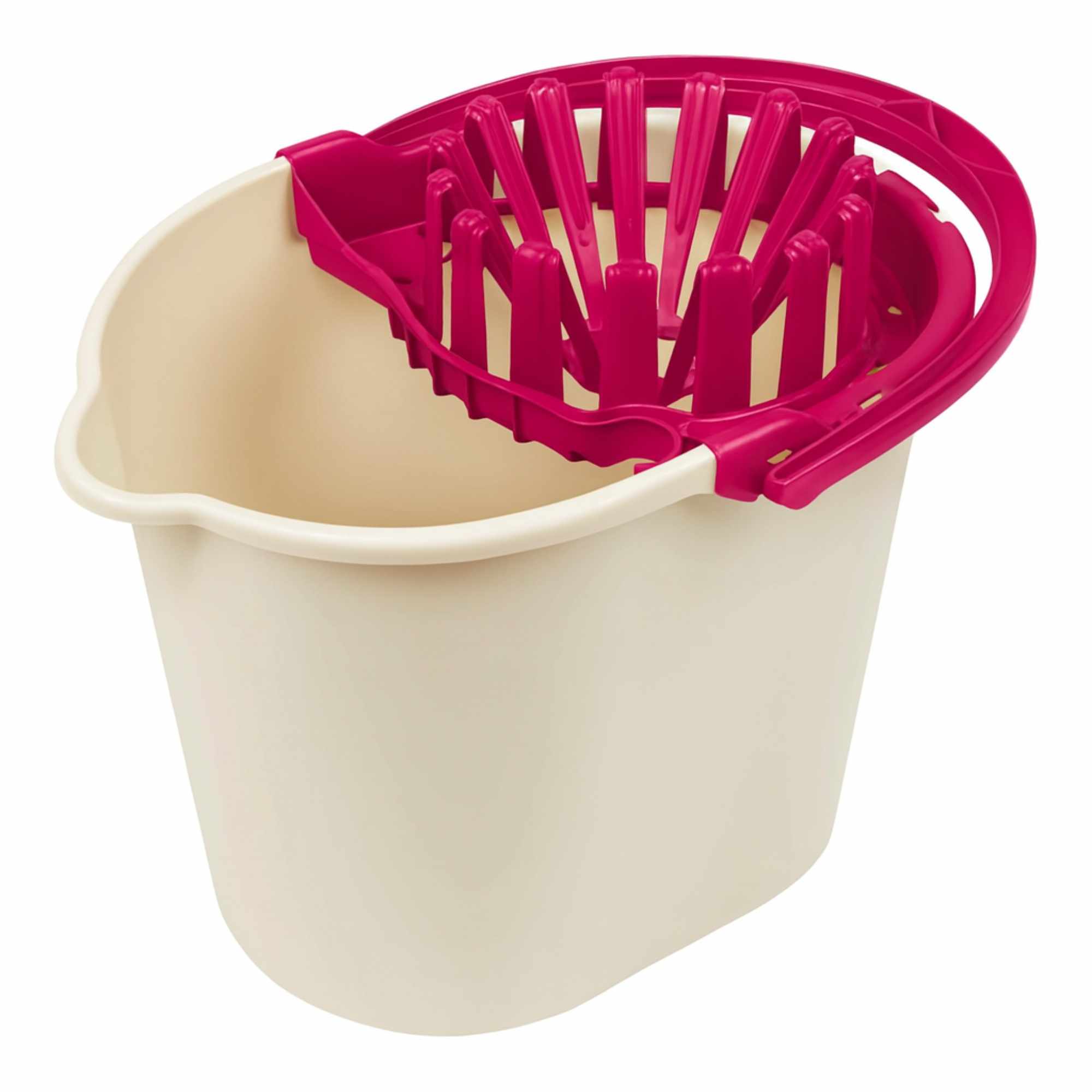 Cubo Fregona Escurrefacil Gris y Rojo