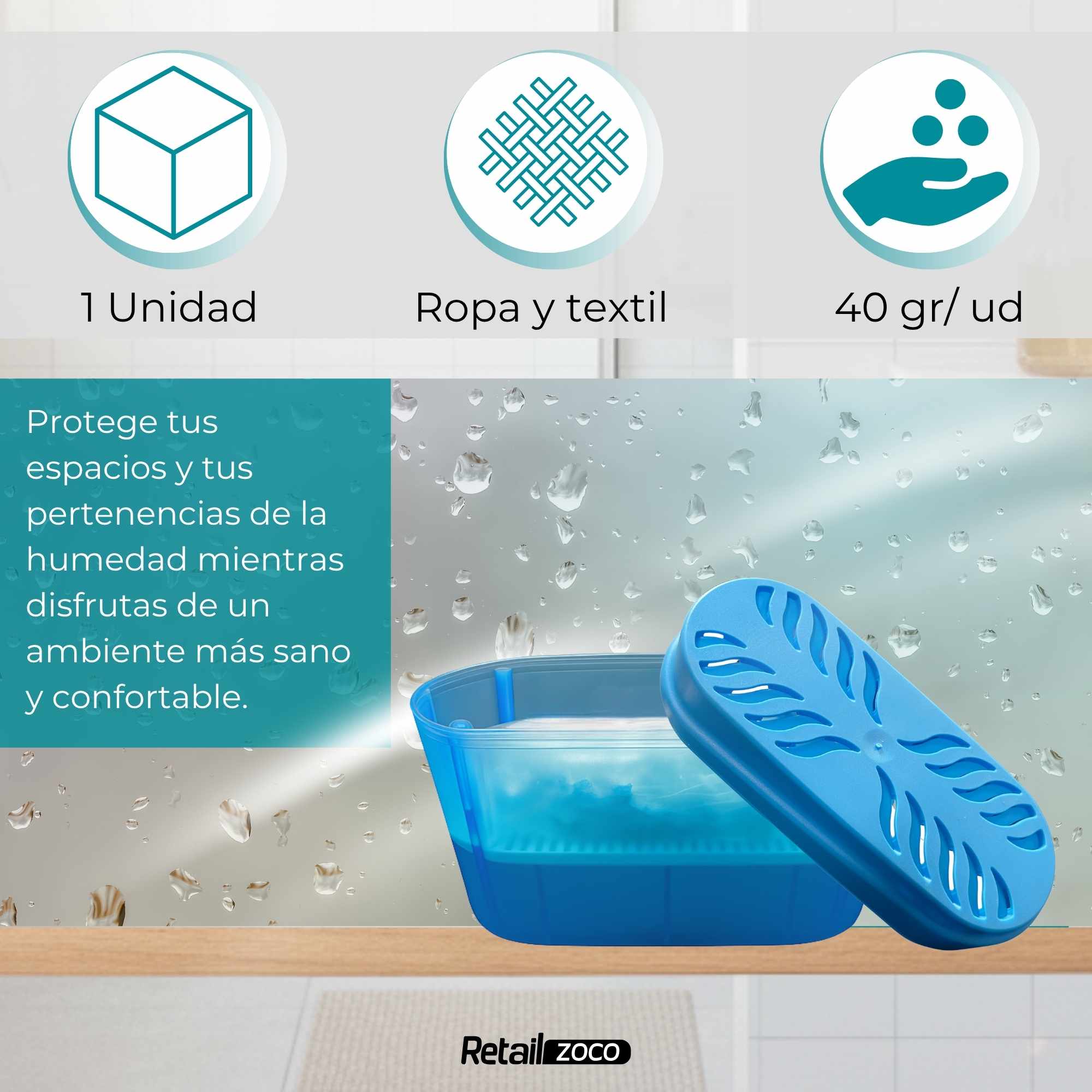 Deshumidificador Absorbe humedad 40 gr - imagen 5