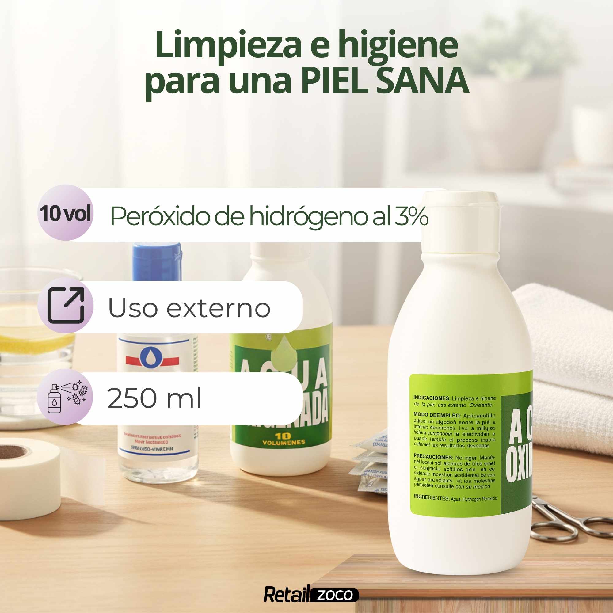 Agua Oxigenada 250ml - imagen 3