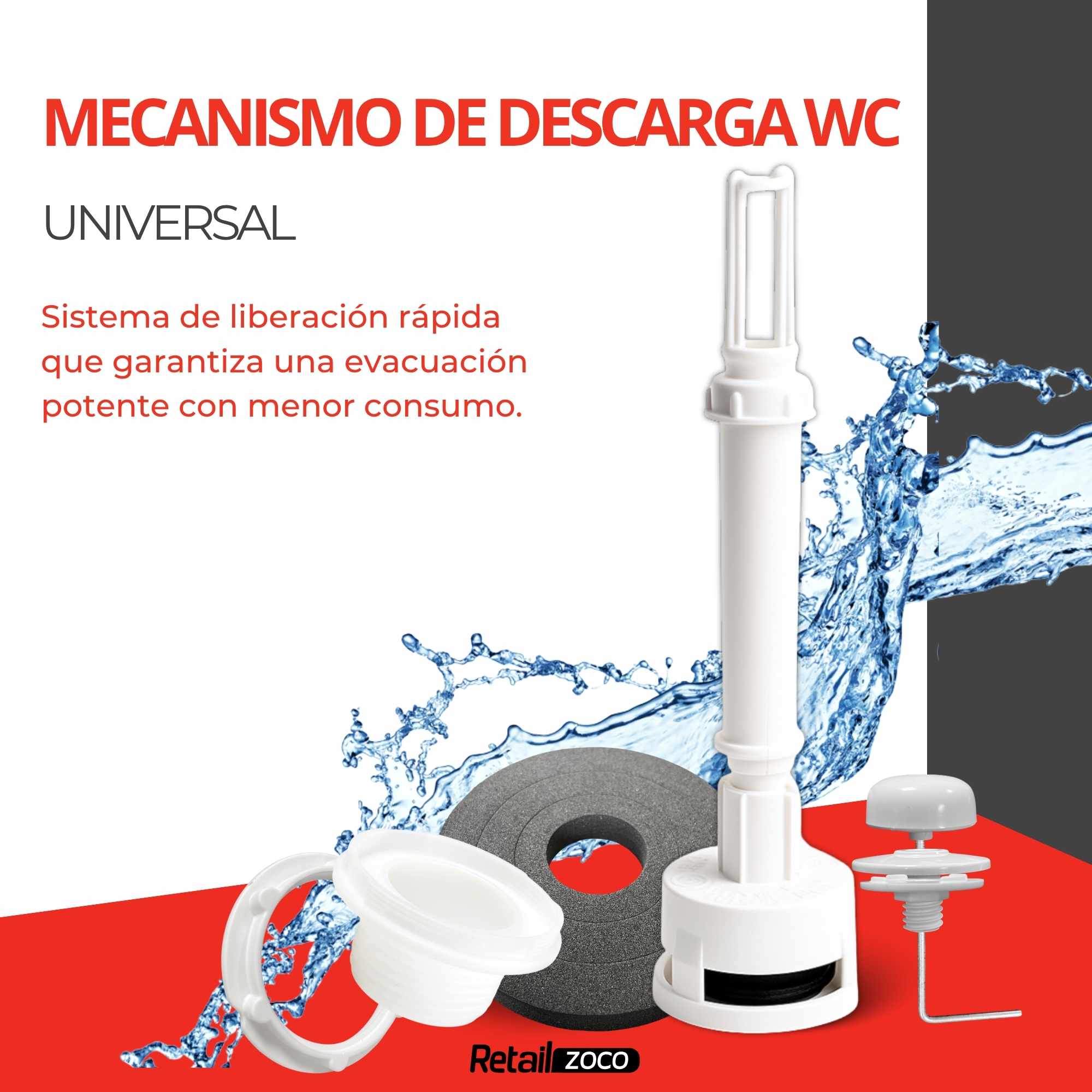 Descargador de WC con tirador universal - imagen 2