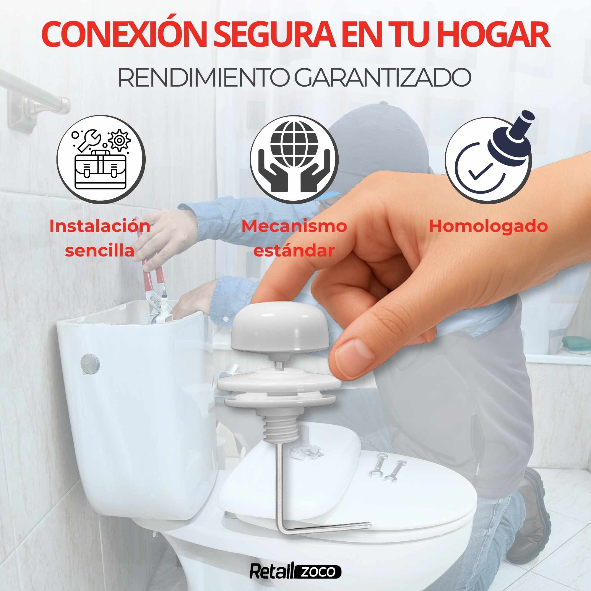 Descargador de WC con tirador universal - imagen 3