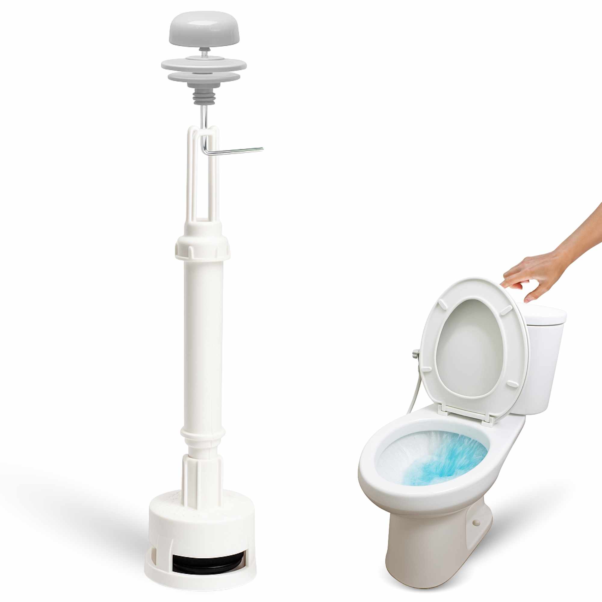 Descargador de WC con tirador universal