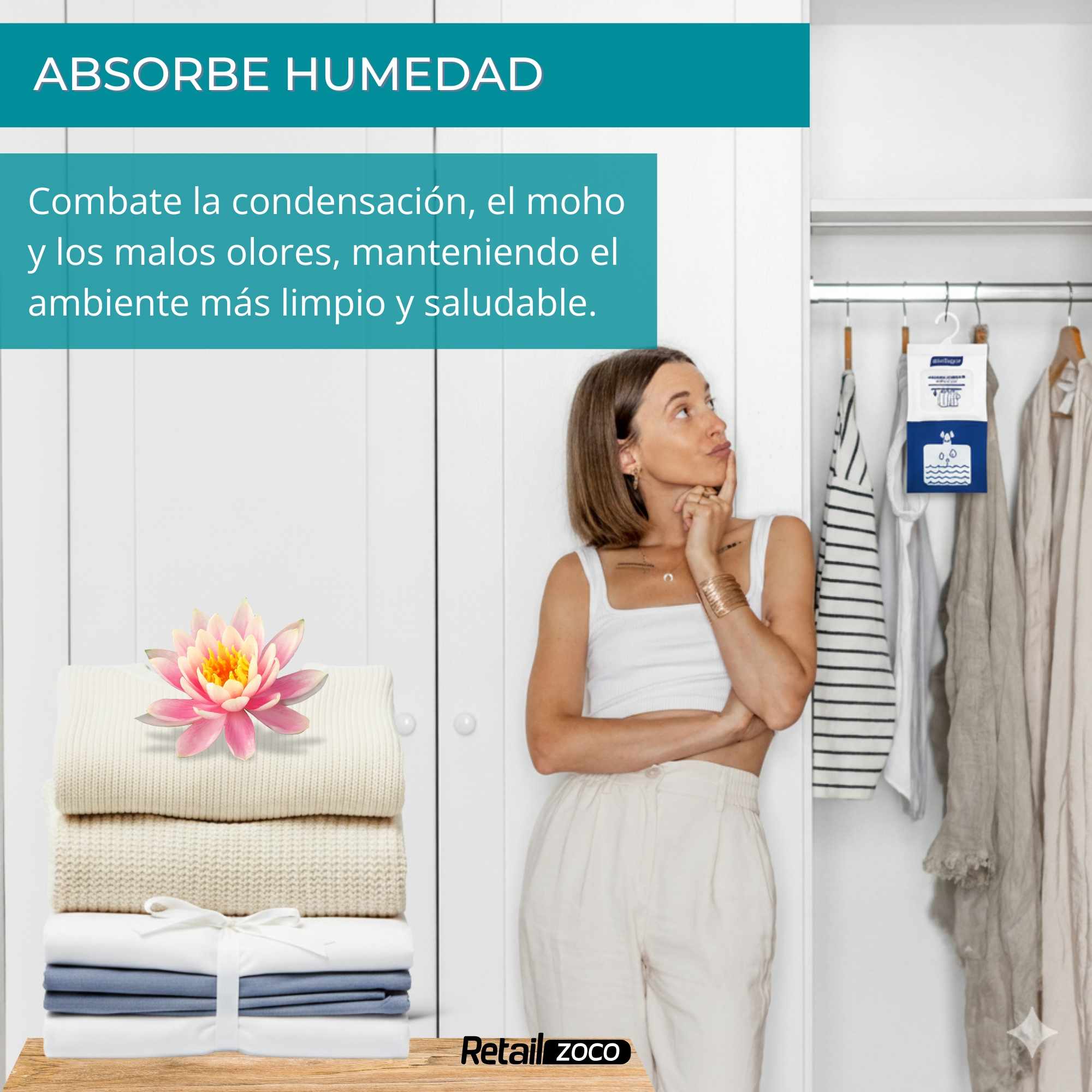 Deshumidificador Absorbe humedad Colgante Para Armarios 100 gr - imagen 2