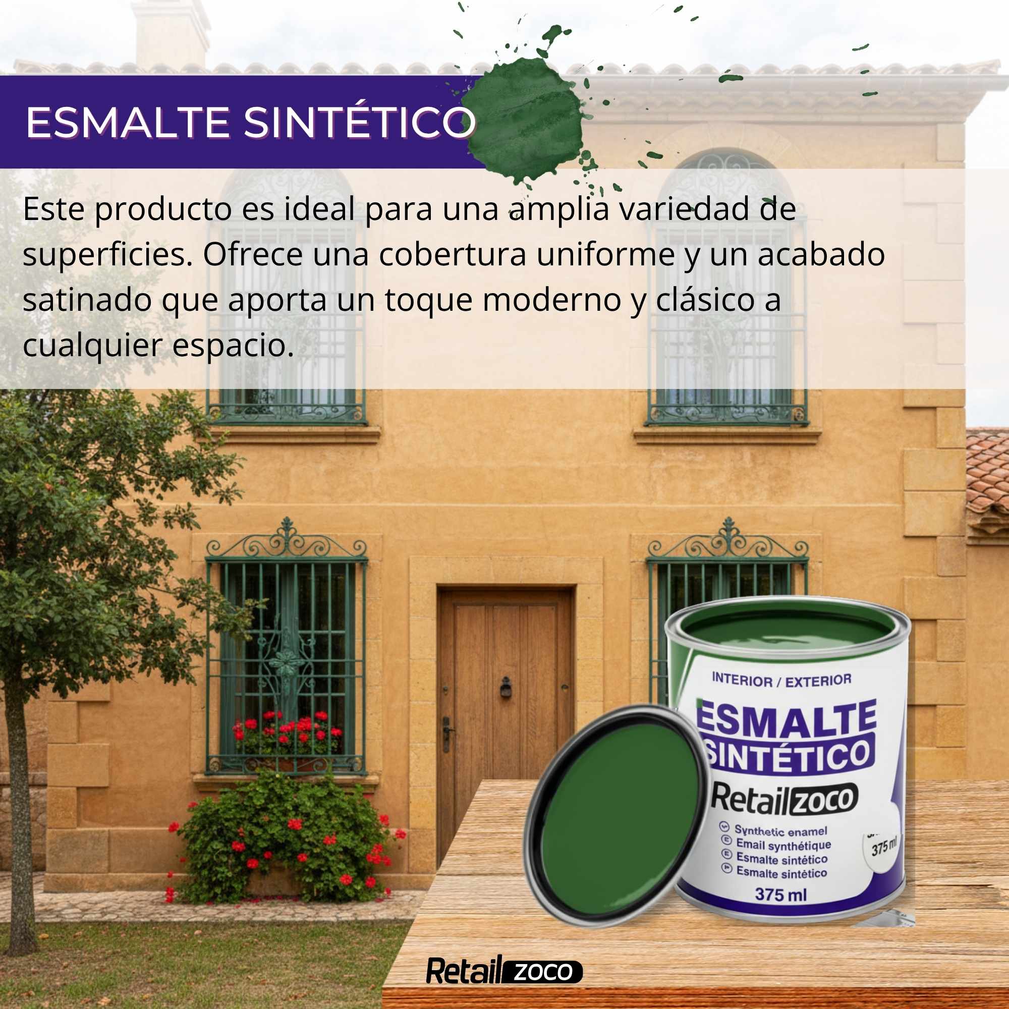 Esmalte sintético Verde Carruaje 375 ml - imagen 2