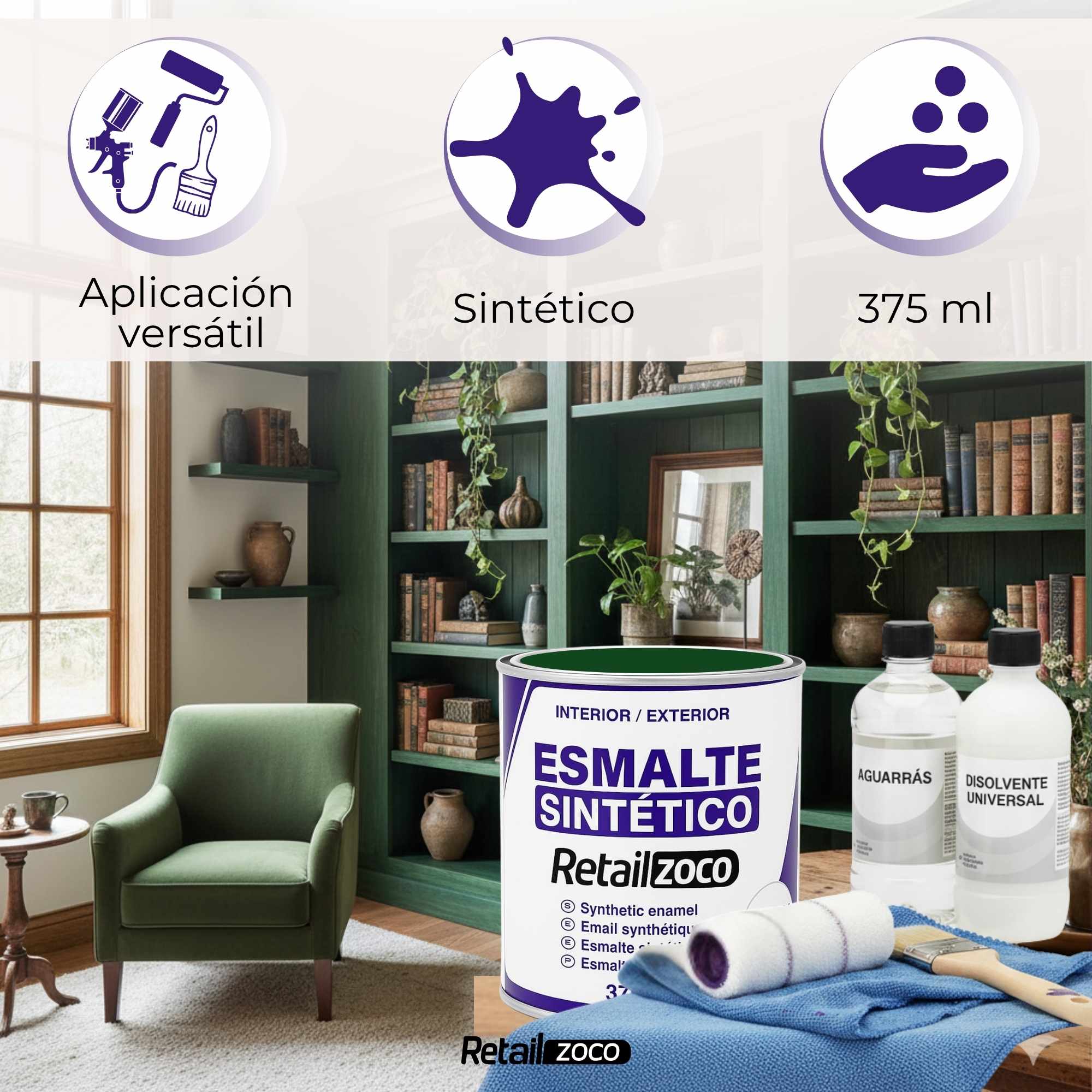 Esmalte sintético Verde Carruaje 375 ml - imagen 5