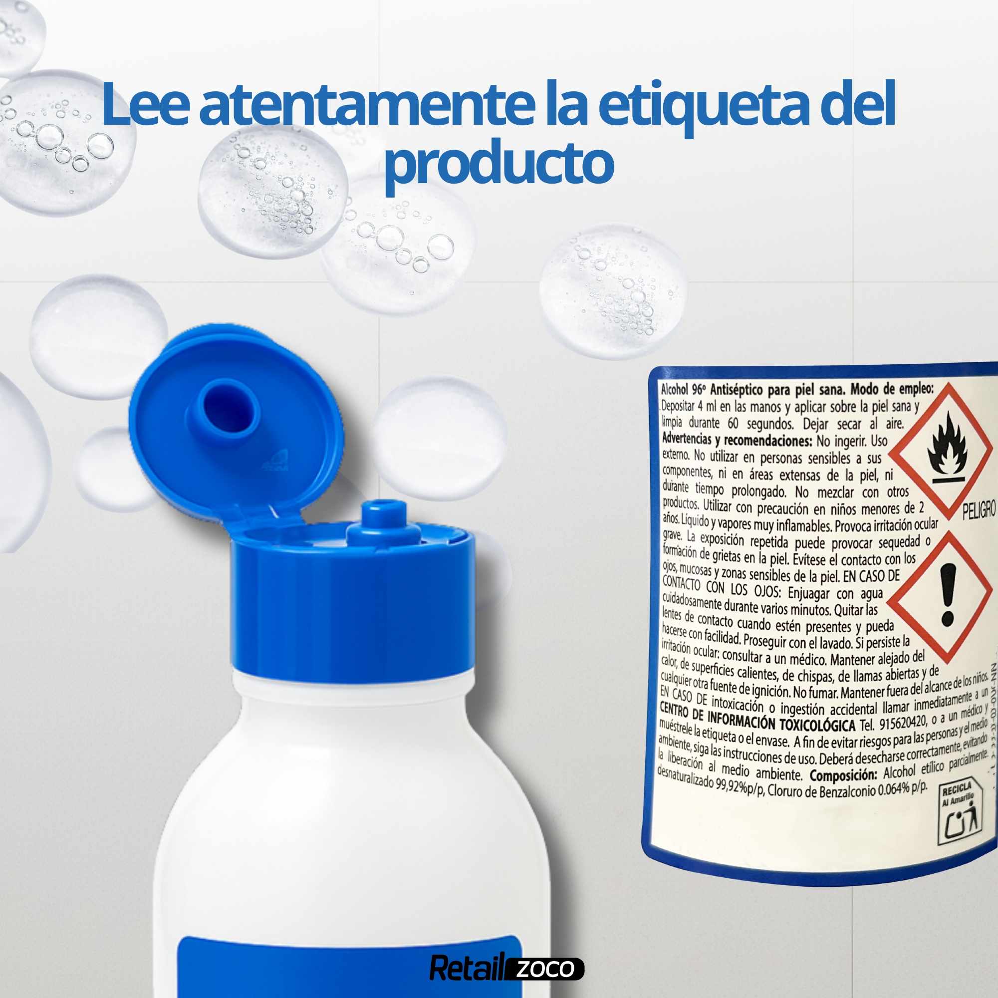 Alcohol Antiseptico 96º formato 1000 ml - imagen 5