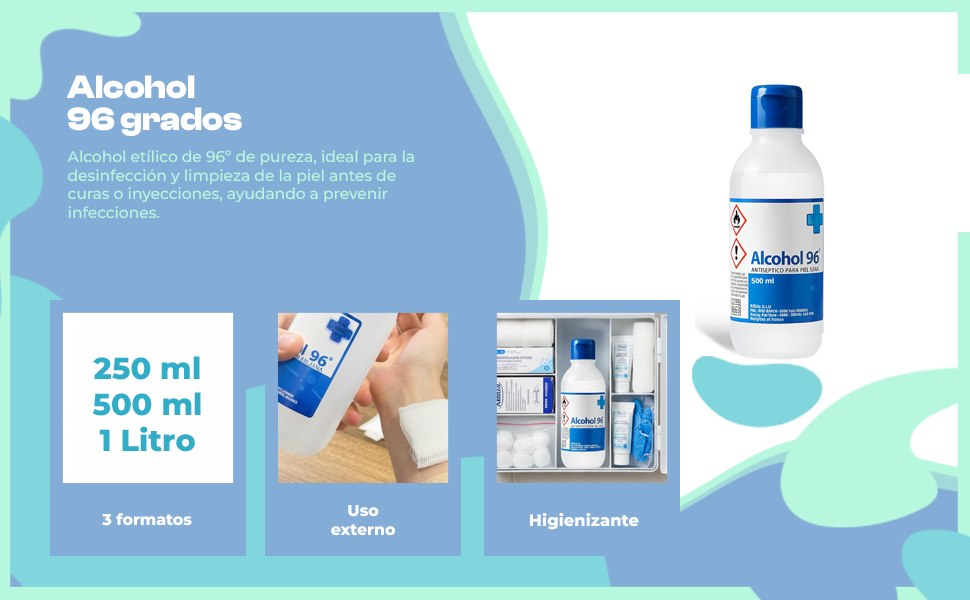 Banner - Alcohol Antiseptico 96º formato 1000 ml