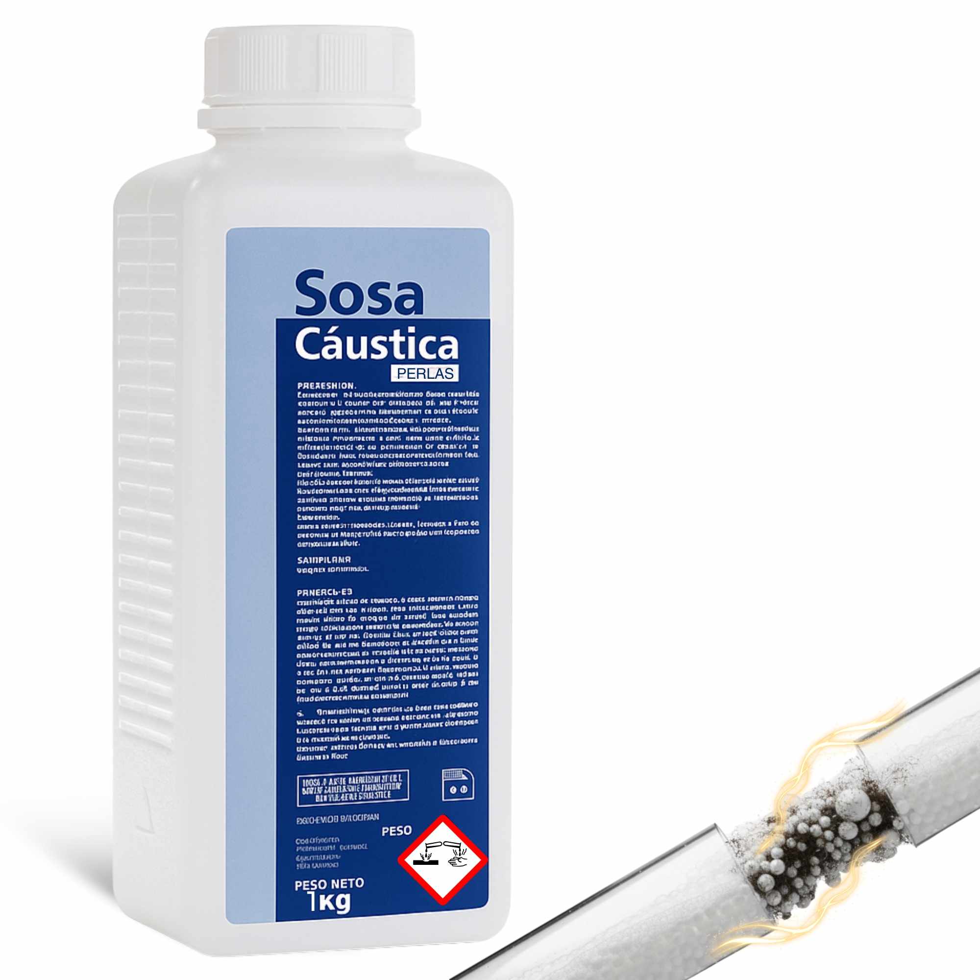 Sosa Cáustica Perlas 1 Kg 75%