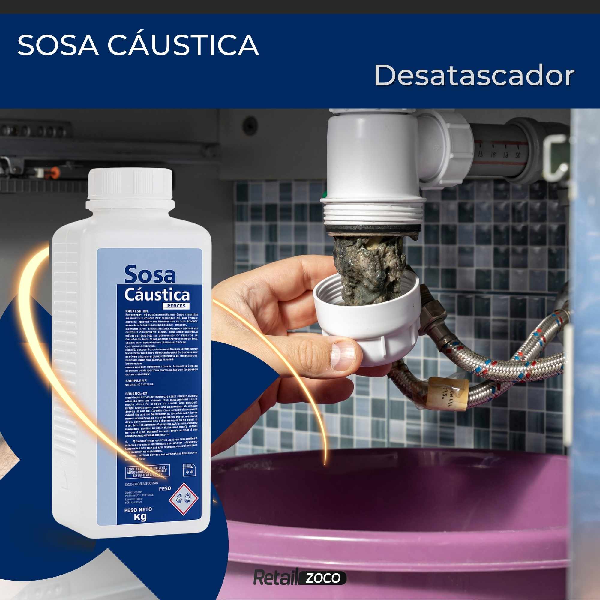 Sosa Cáustica Perlas 1 Kg 75% - imagen 2