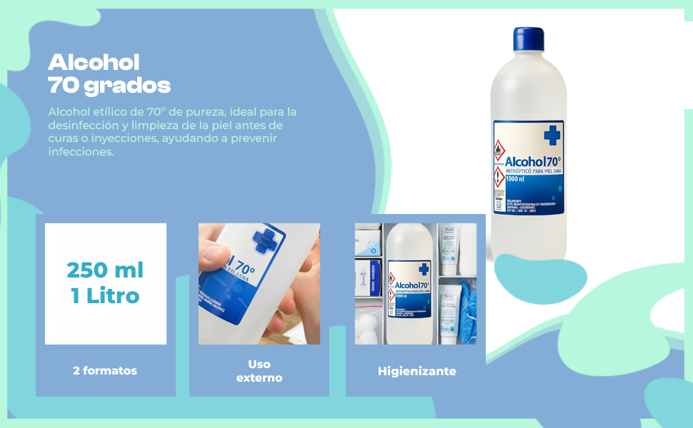 Banner - Alcohol Antiseptico 70º formato 250 ml