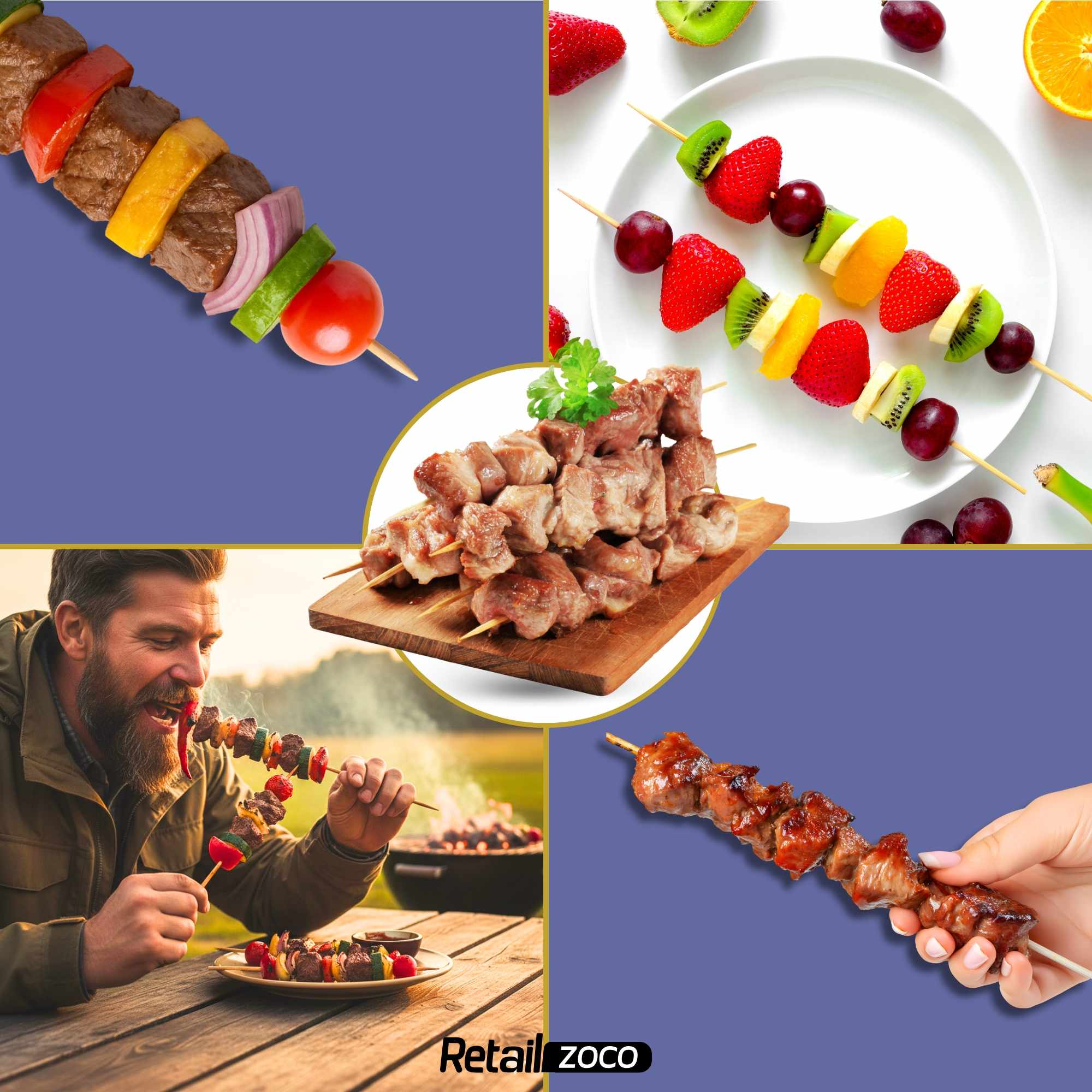 Pinchos de Madera 20 cm pack 45 unidades - imagen 6
