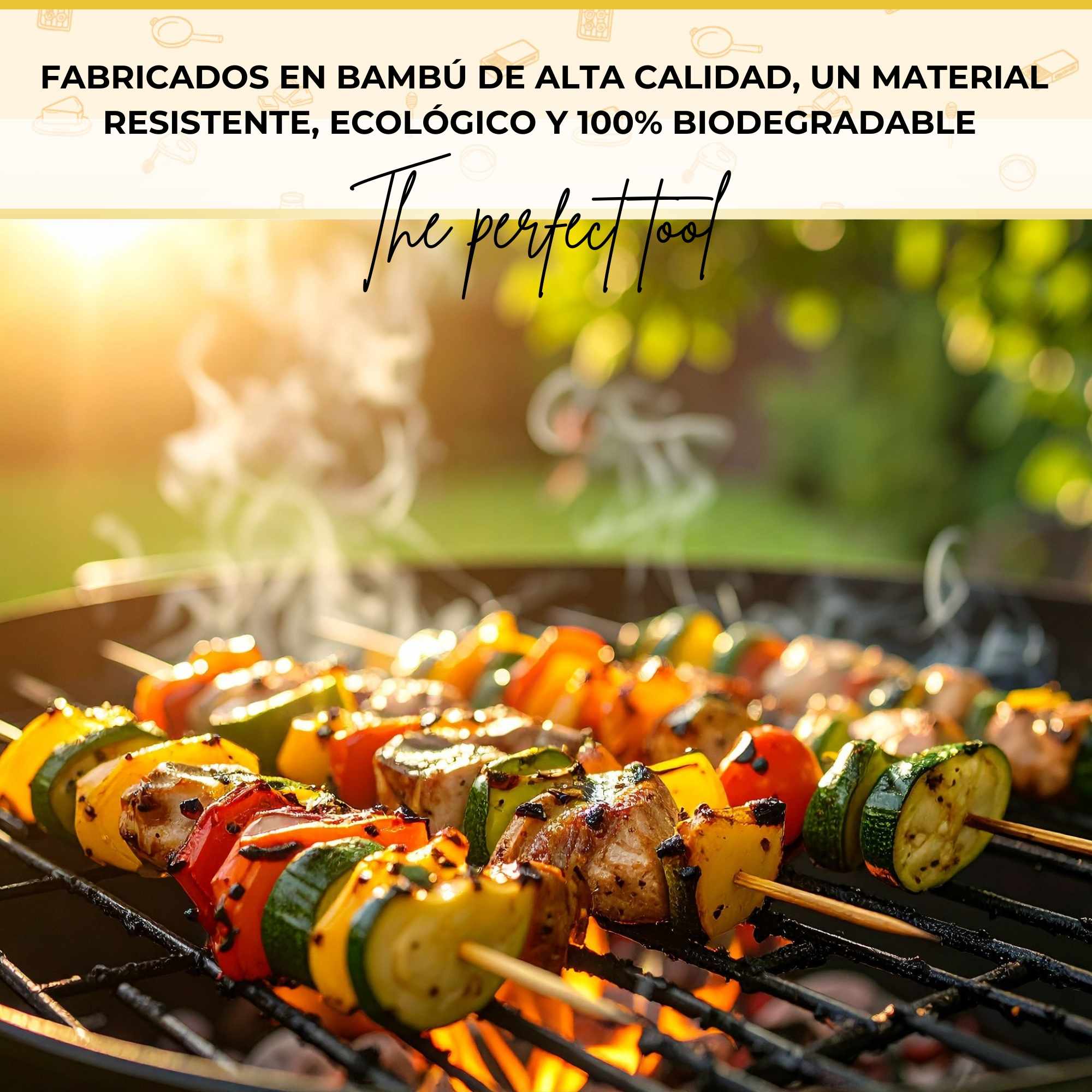 Pinchos de Madera 25 cm pack 45 unidades - imagen 5