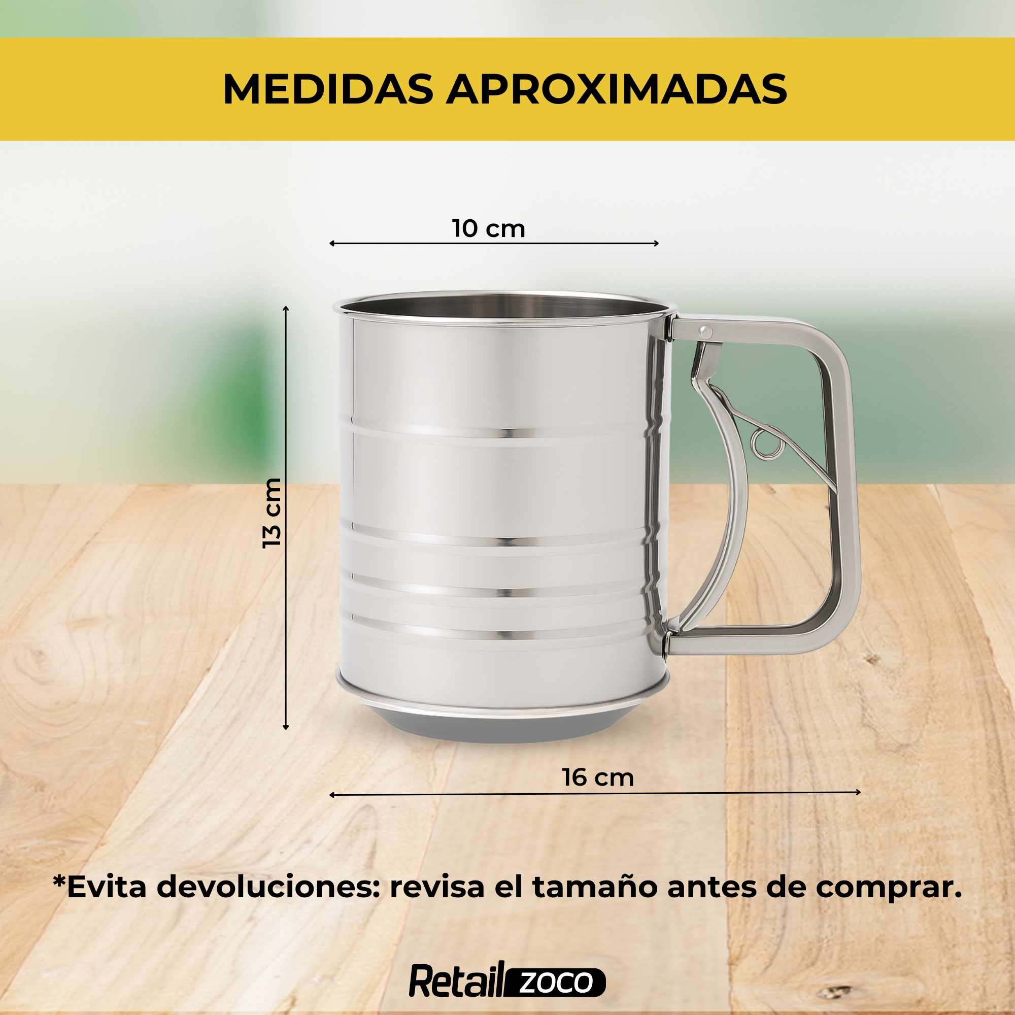 Tamizador de harina Plateado 500 gr - imagen 4
